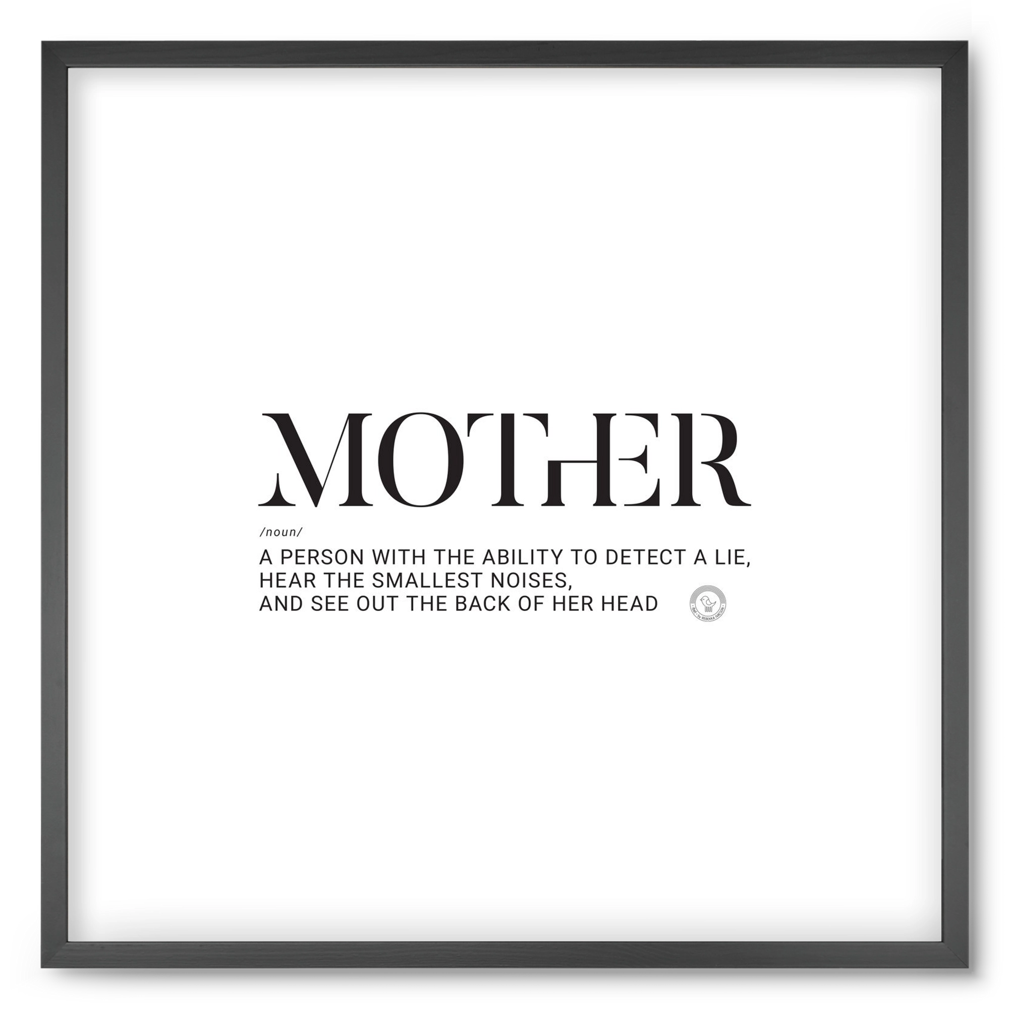 Mother_02, 50x50 cm (50x50 cm), Fekete keret