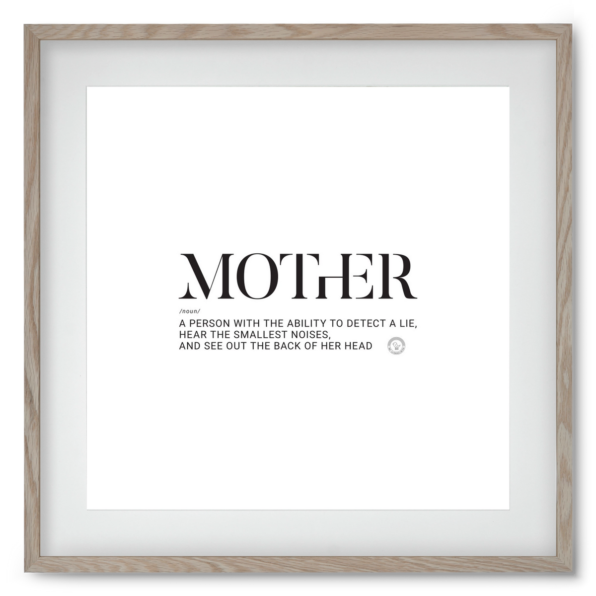 Mother_02, 50x50 cm (40x40 cm), Tölgy keret, paszpartuval