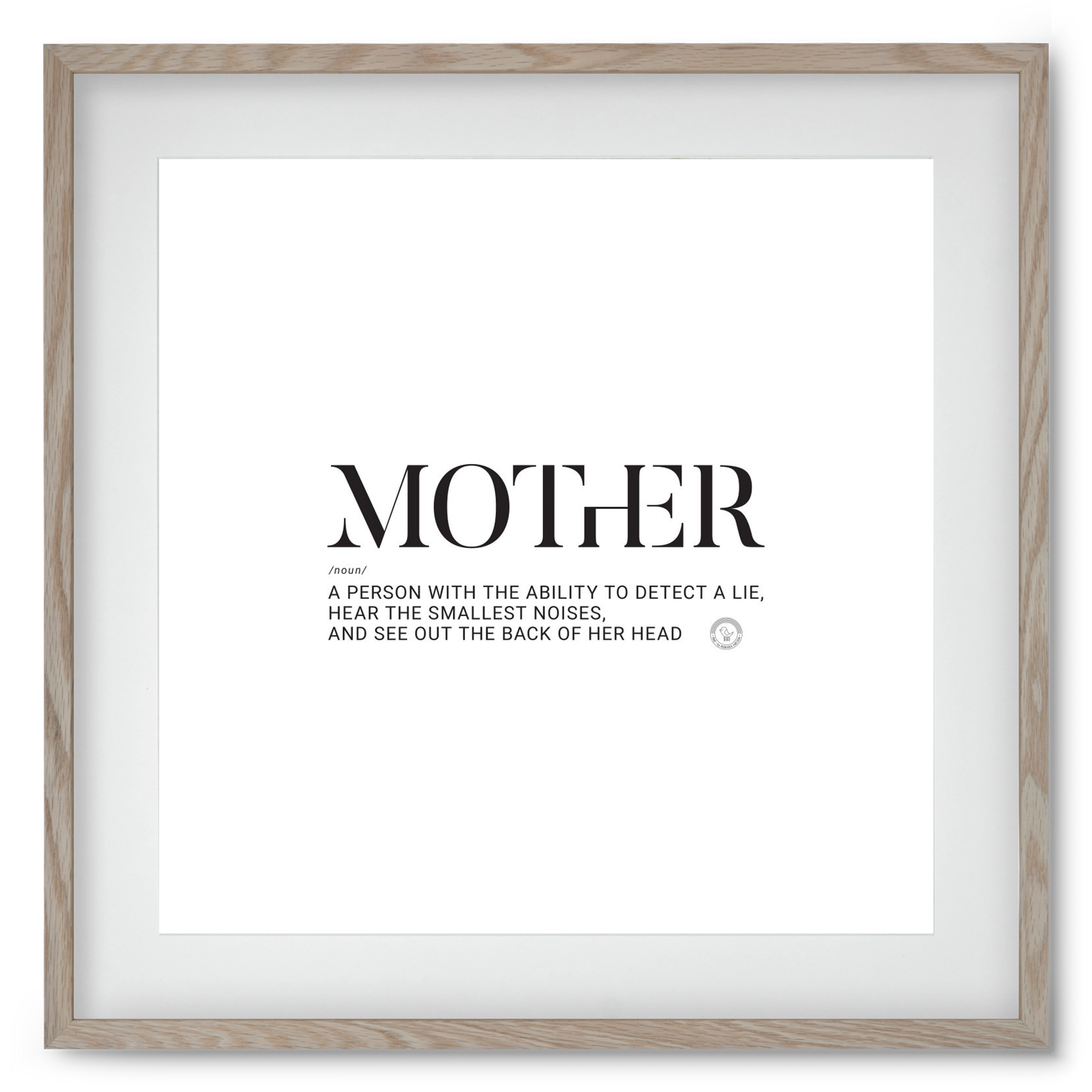 Mother_02, 50x50 cm (40x40 cm), Tölgy keret, paszpartuval