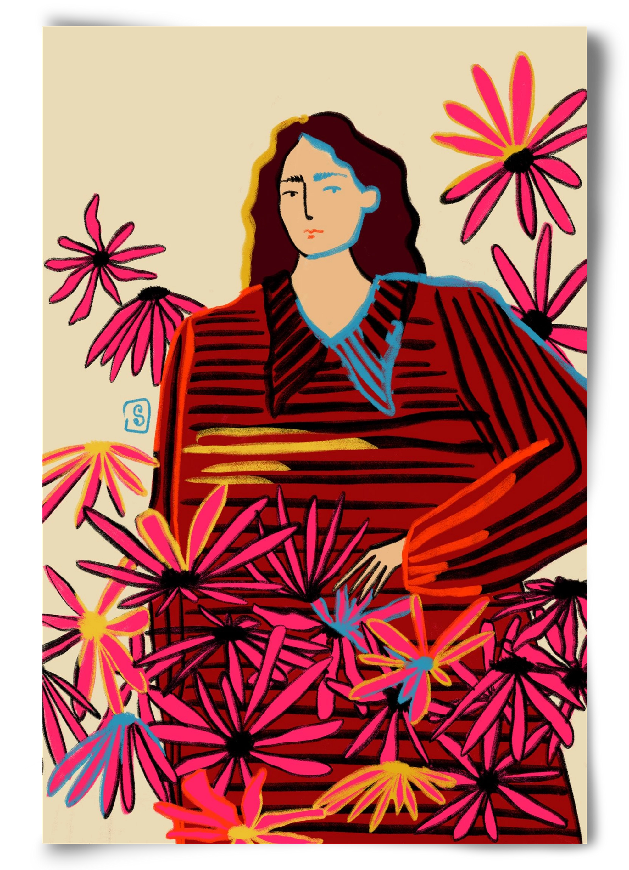 FLORAL DREAM, 60x90 cm, Keret nélkül