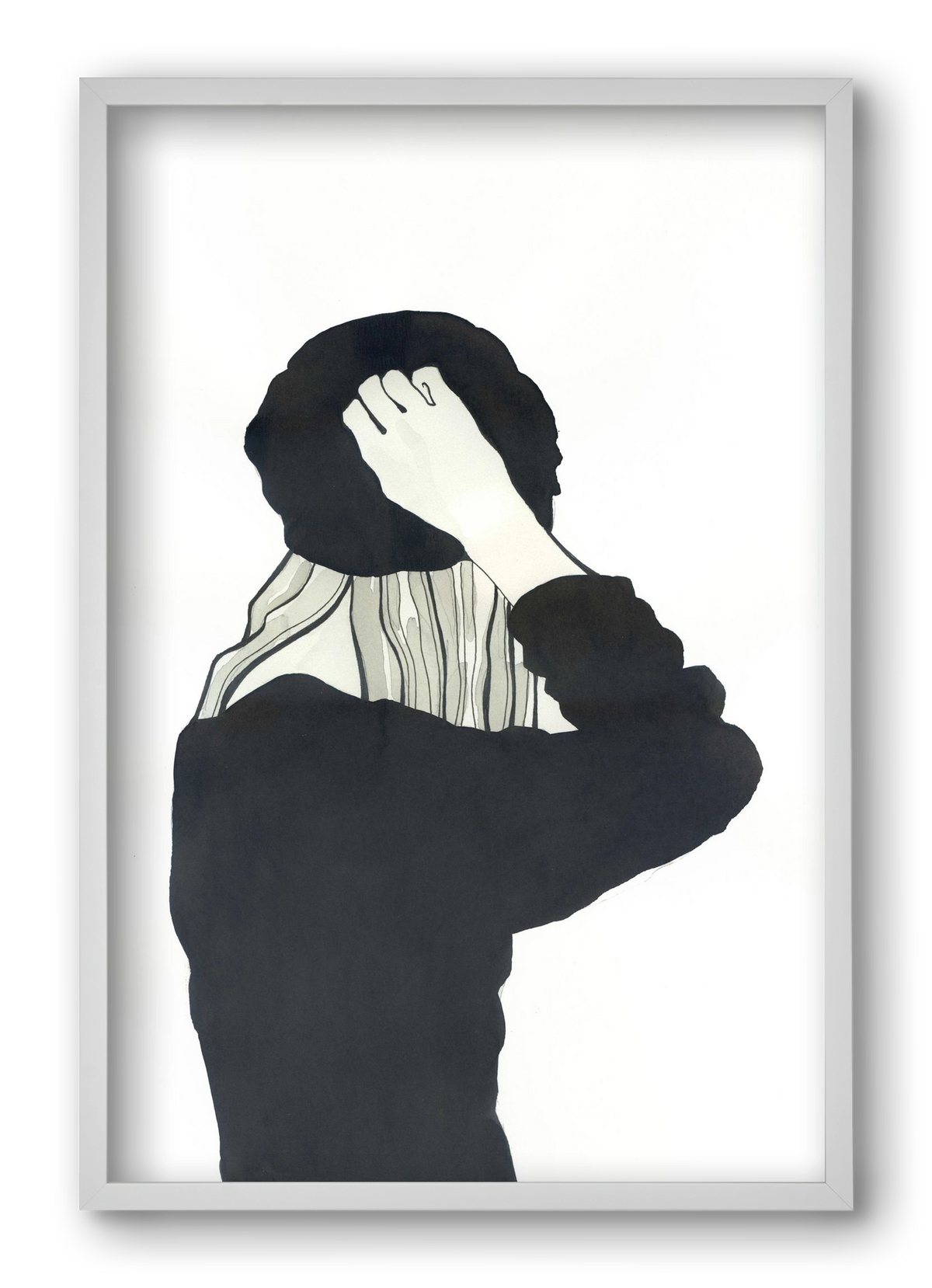 In Black, 40x60 cm (40x60 cm), Fehér keret