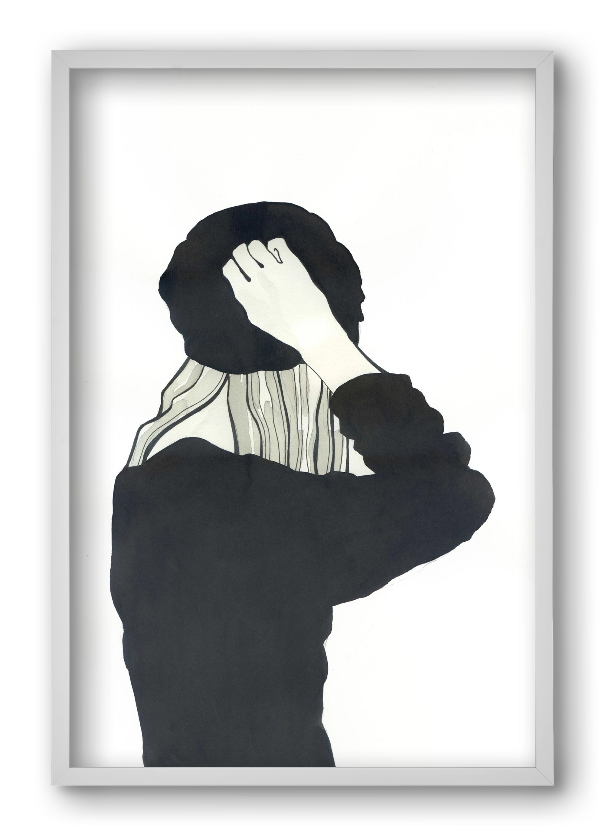 In Black, 40x60 cm (40x60 cm), Fehér keret