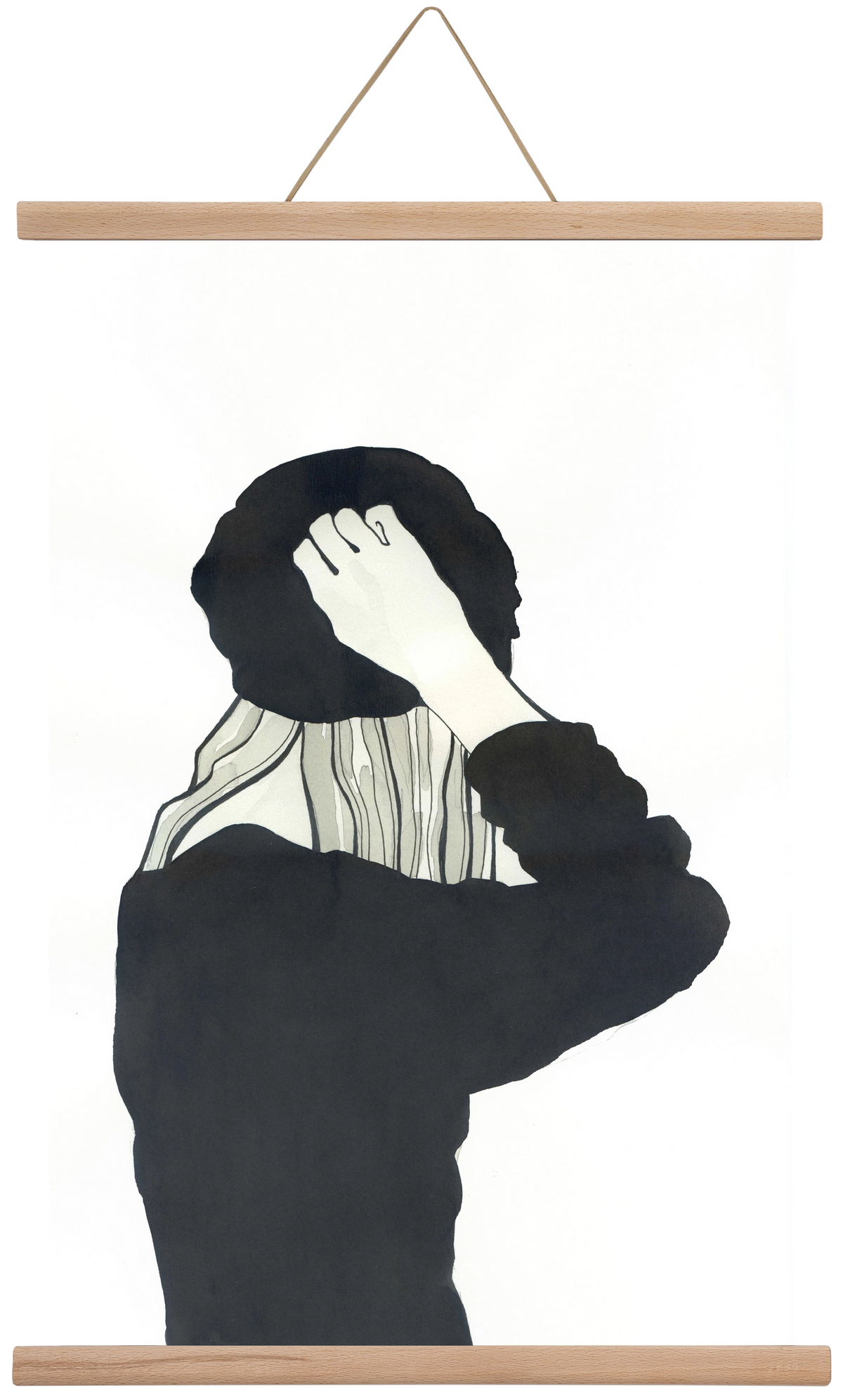 In Black, 40x60 cm (40x60 cm), Tölgy akasztó