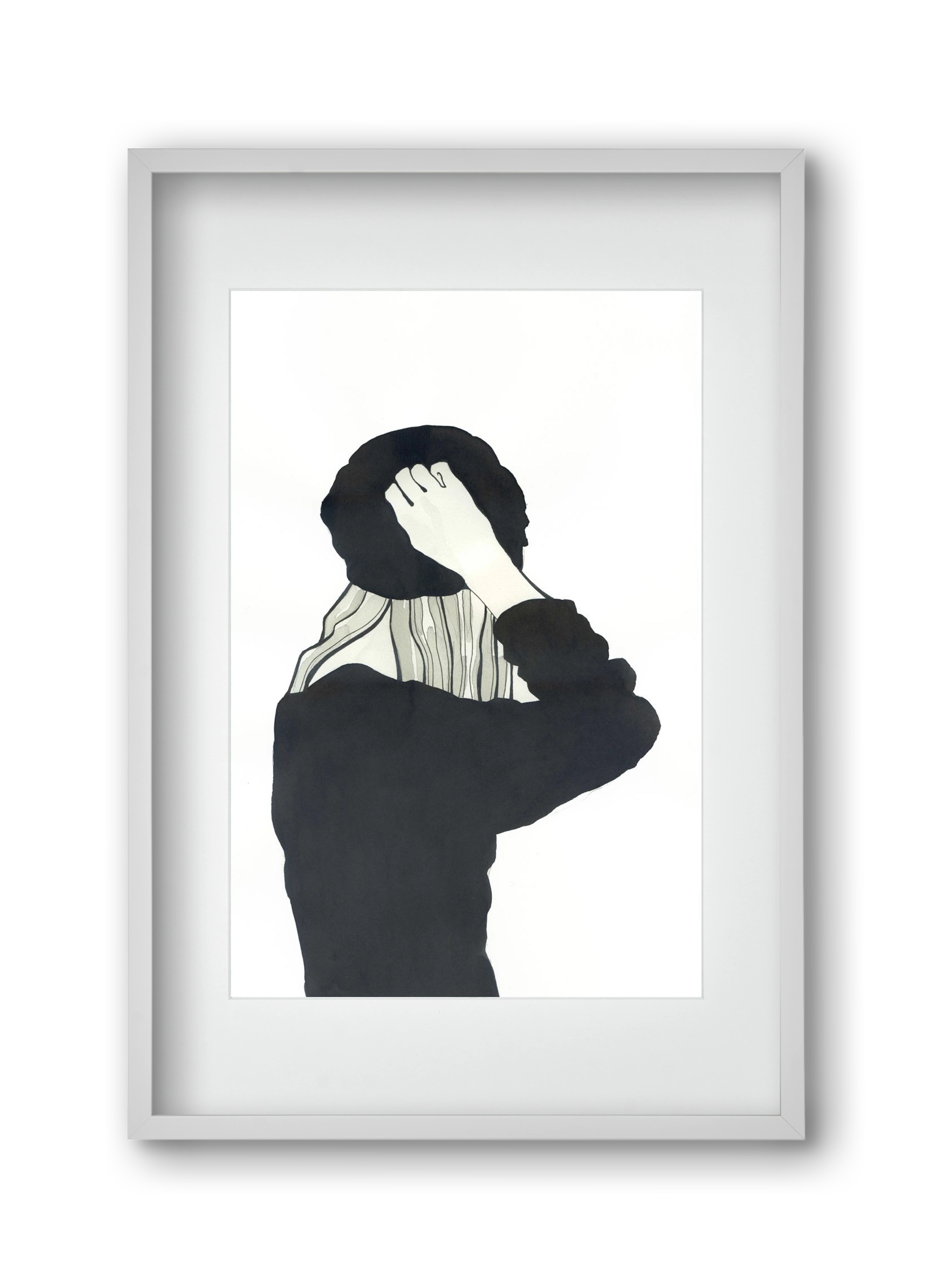 In Black, 30x45 cm (20x30 cm), Fehér keret, paszpartuval