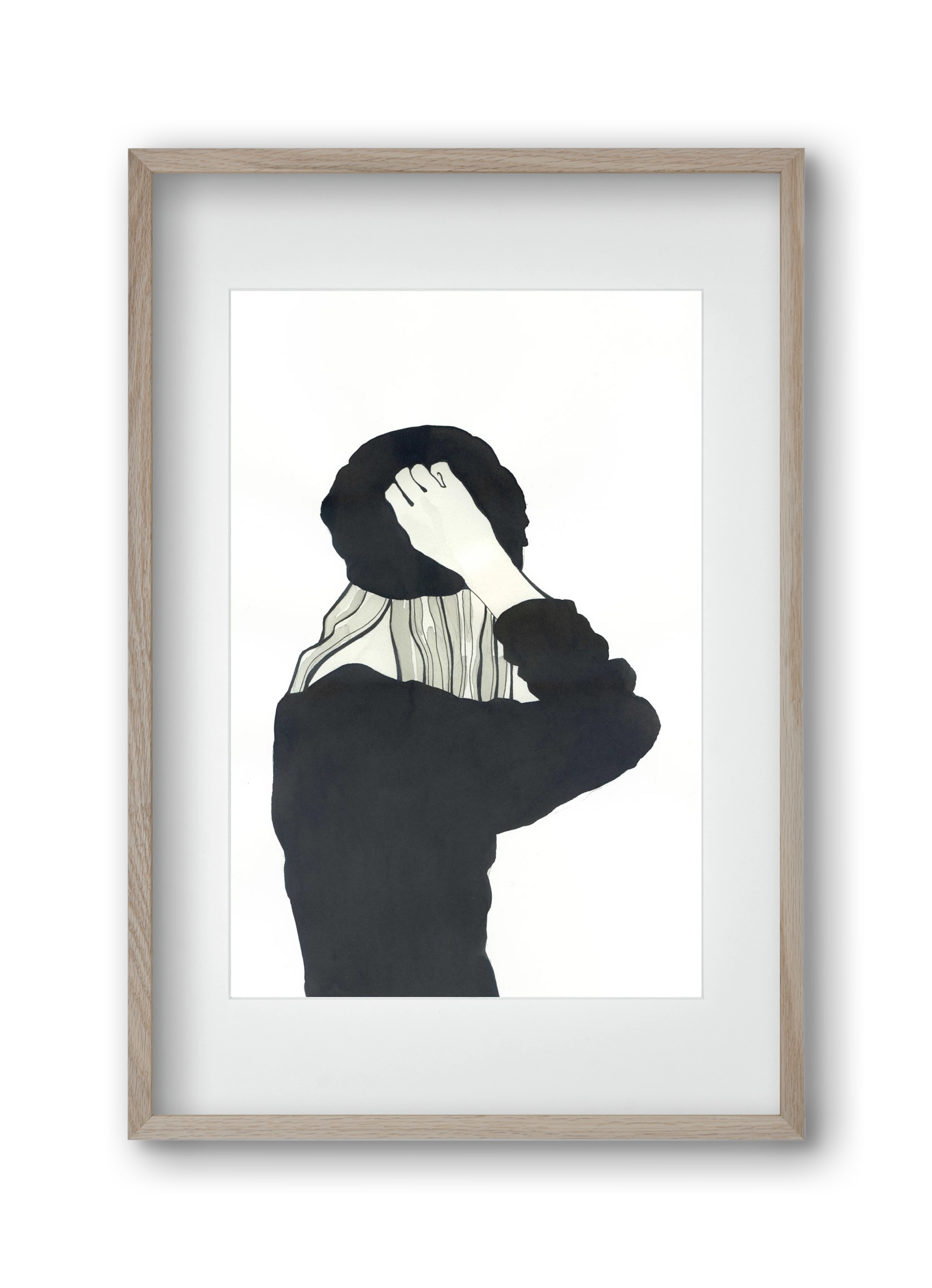 In Black, 30x45 cm (20x30 cm), Tölgy keret, paszpartuval