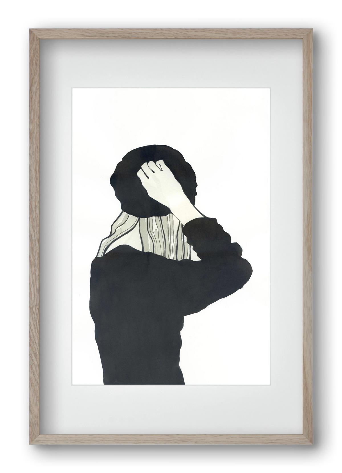 In Black, 40x60 cm (30x45 cm), Tölgy keret, paszpartuval