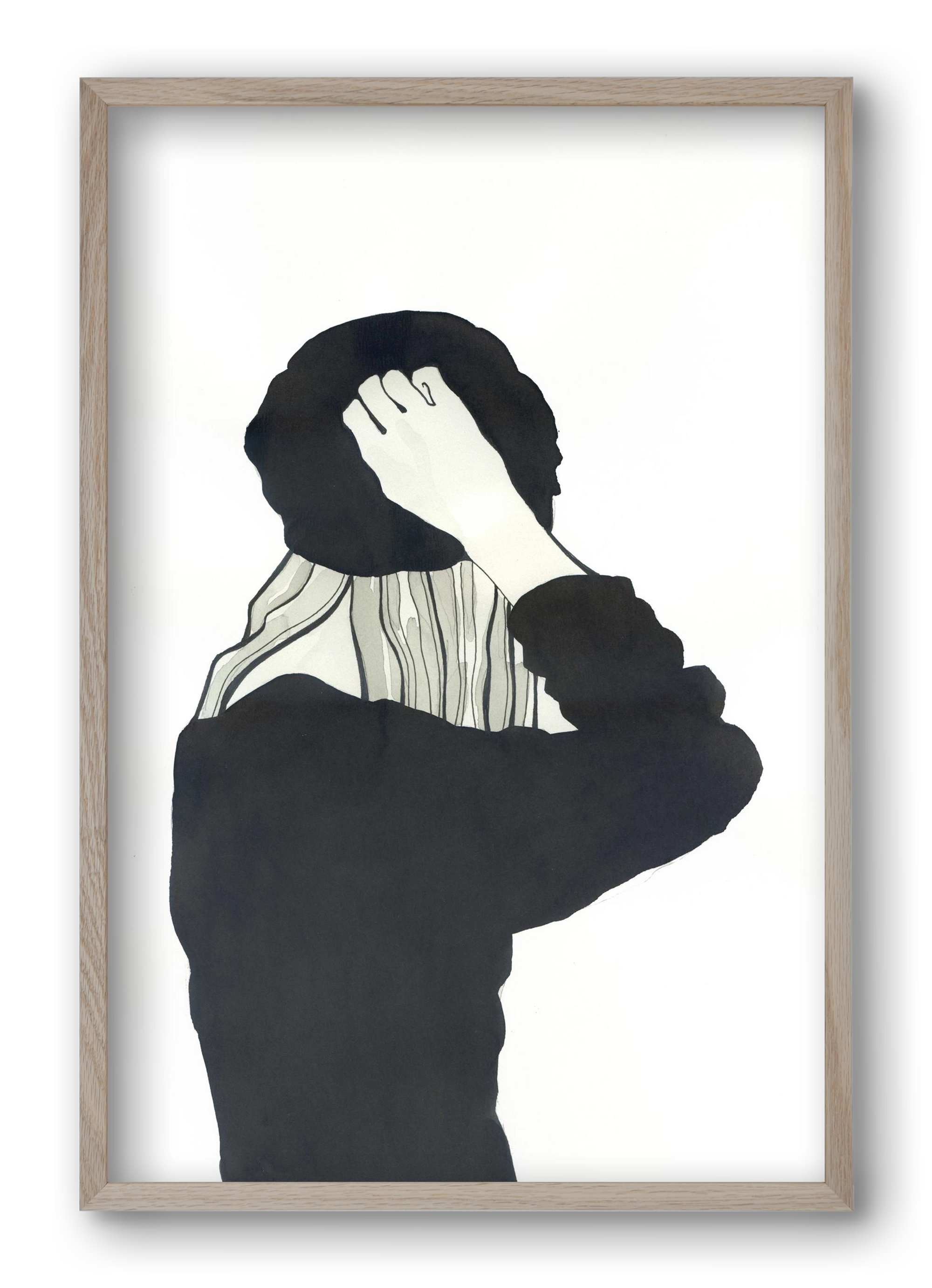 In Black, 40x60 cm (40x60 cm), Tölgy keret