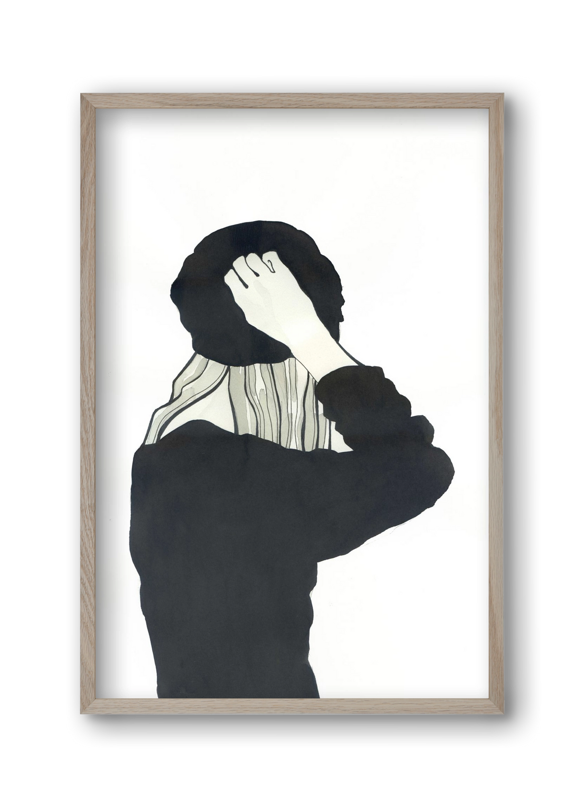 In Black, 30x45 cm (30x45 cm), Tölgy keret