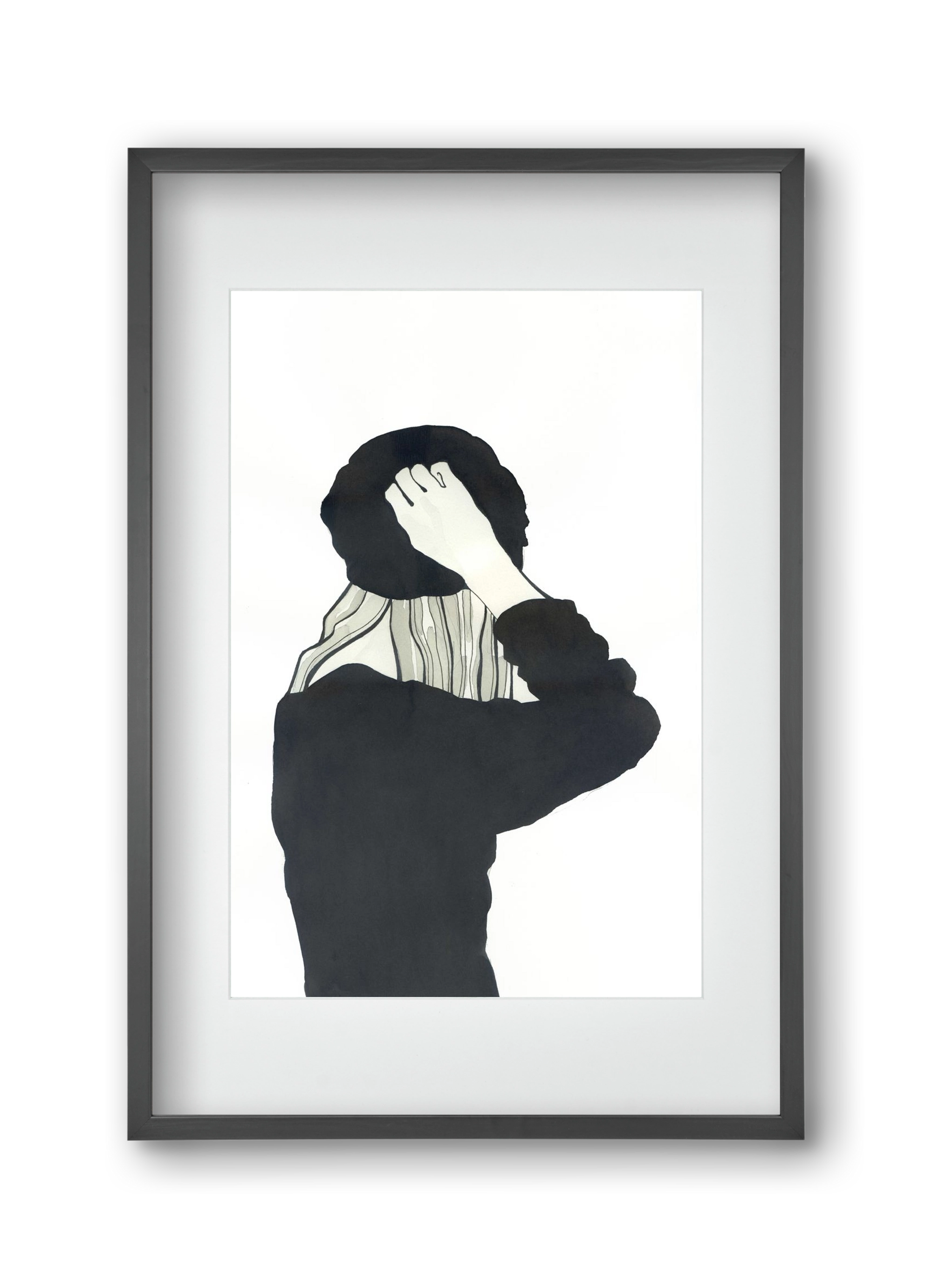 In Black, 30x45 cm (20x30 cm), Fekete keret, paszpartuval