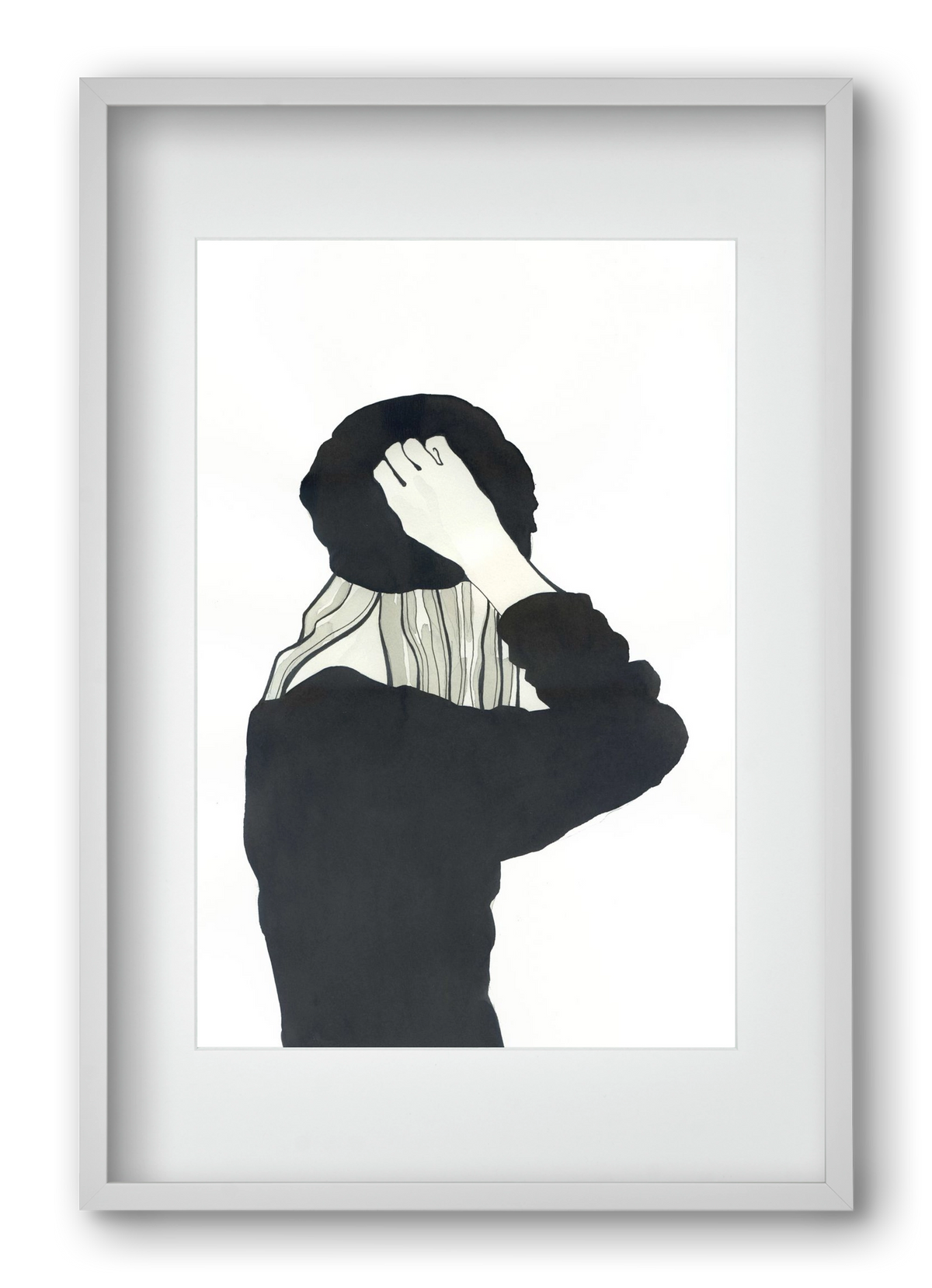 In Black, 40x60 cm (30x45 cm), Fehér keret, paszpartuval