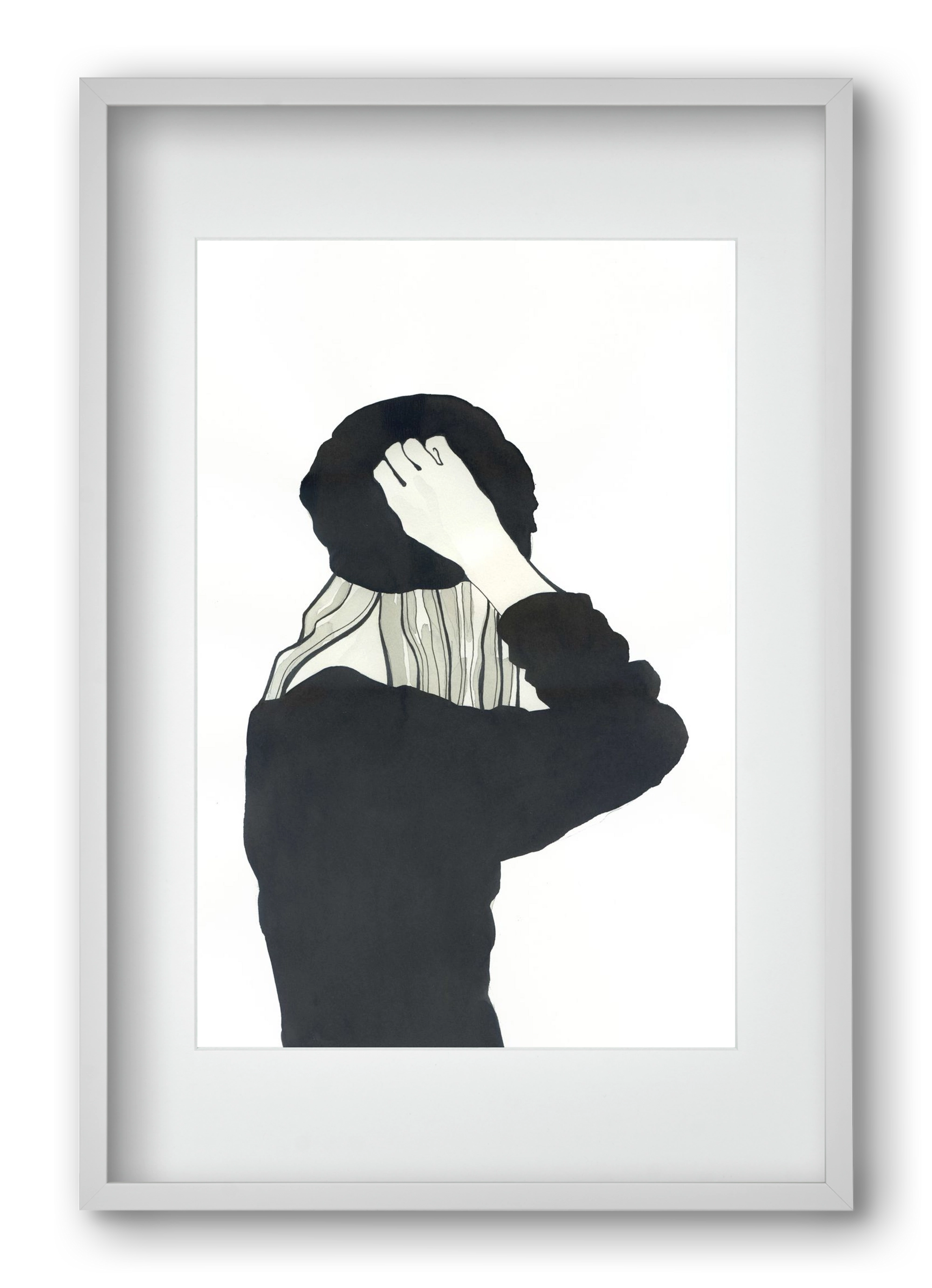 In Black, 40x60 cm (30x45 cm), Fehér keret, paszpartuval