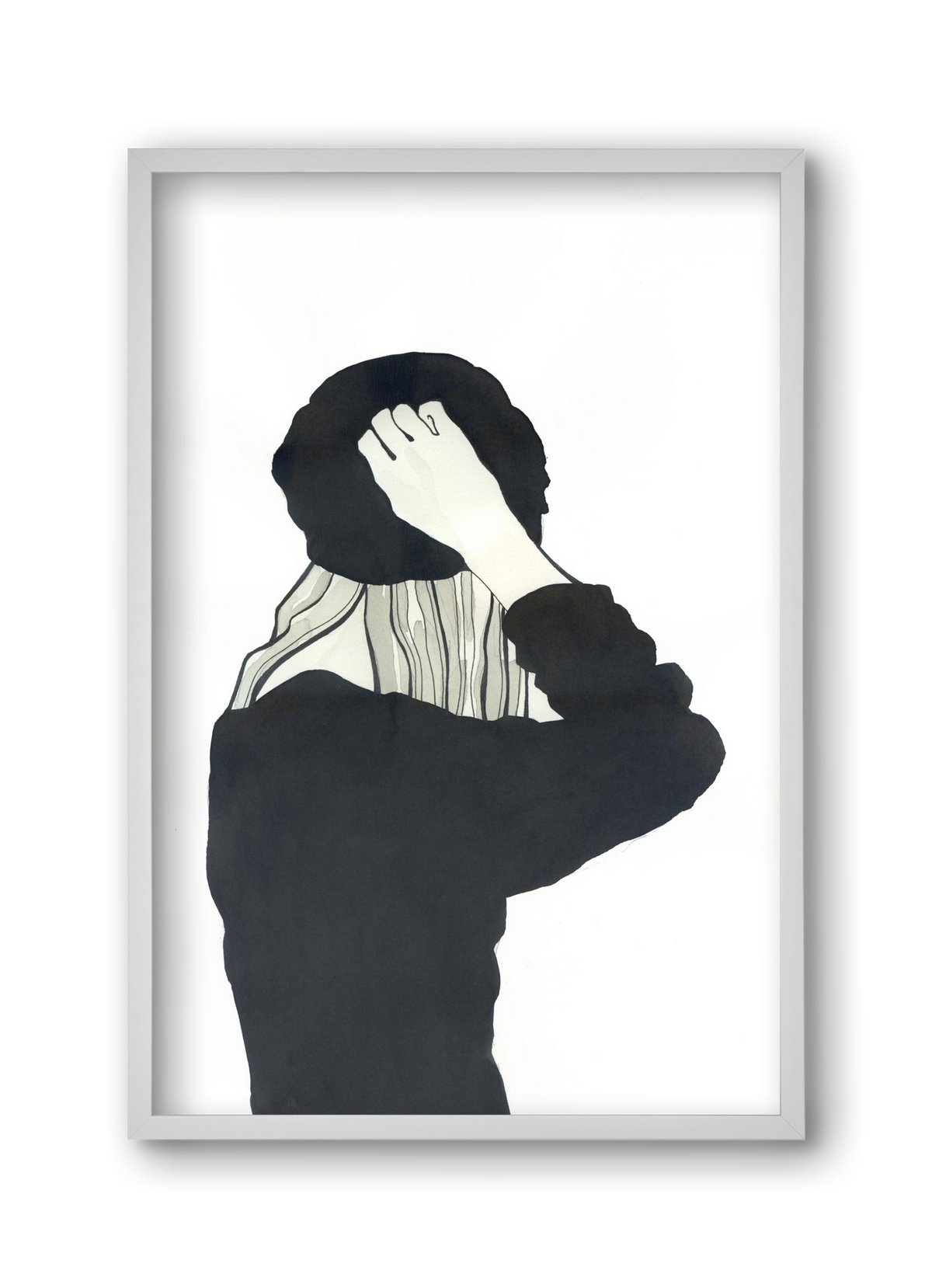 In Black, 30x45 cm (30x45 cm), Fehér keret