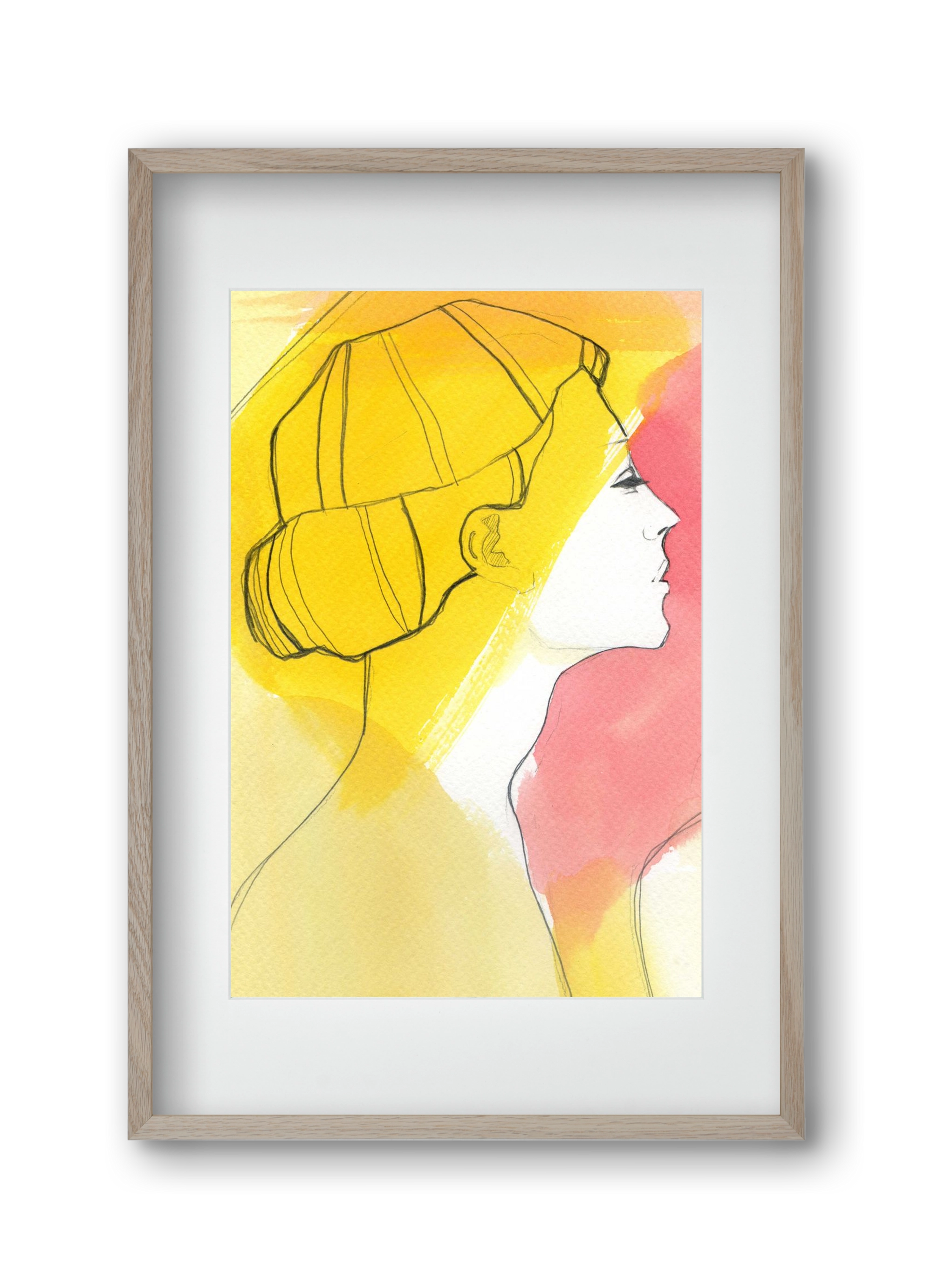 Summer, 30x45 cm (20x30 cm), Tölgy keret, paszpartuval