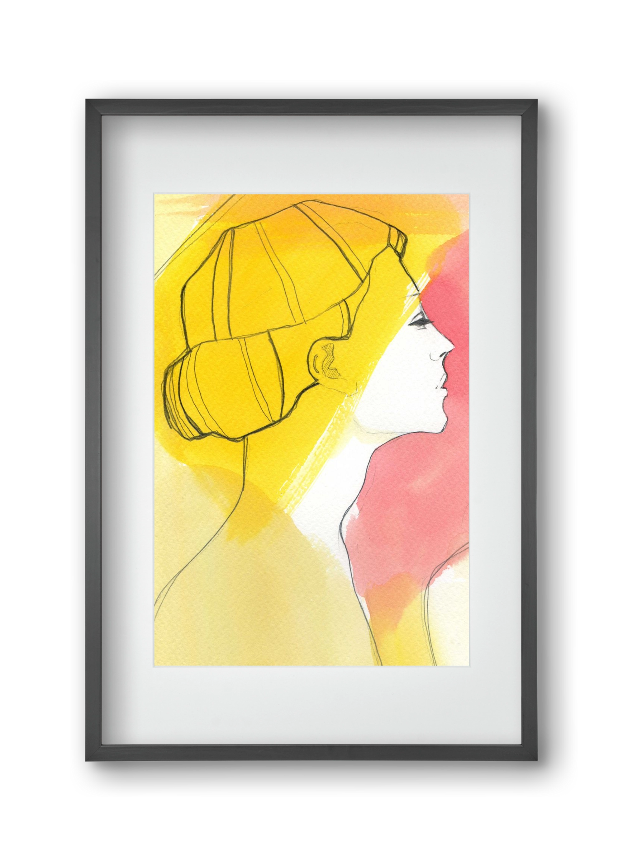 Summer, 30x45 cm (20x30 cm), Fekete keret, paszpartuval