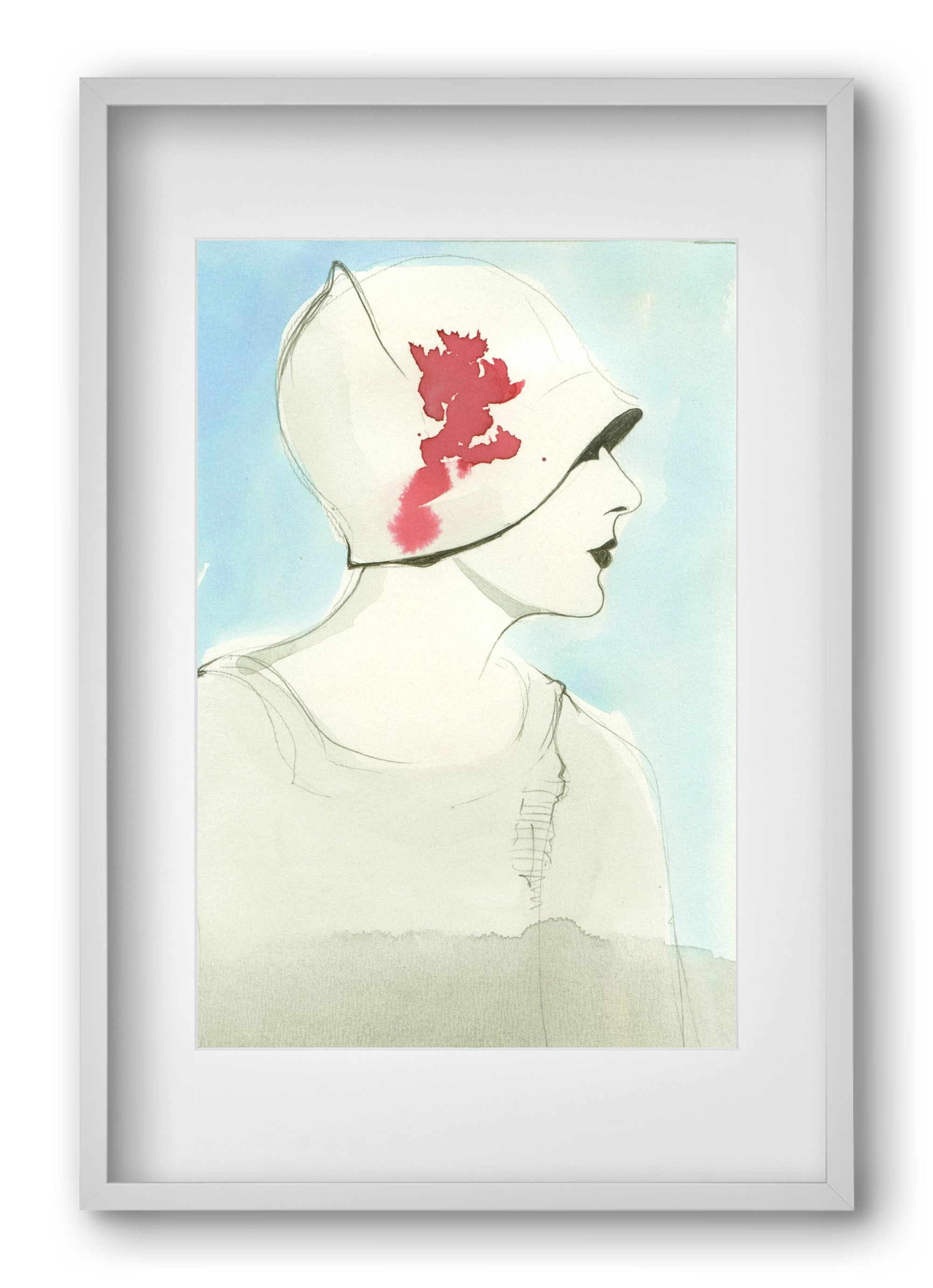 1920s, 40x60 cm (30x45 cm), Fehér keret, paszpartuval