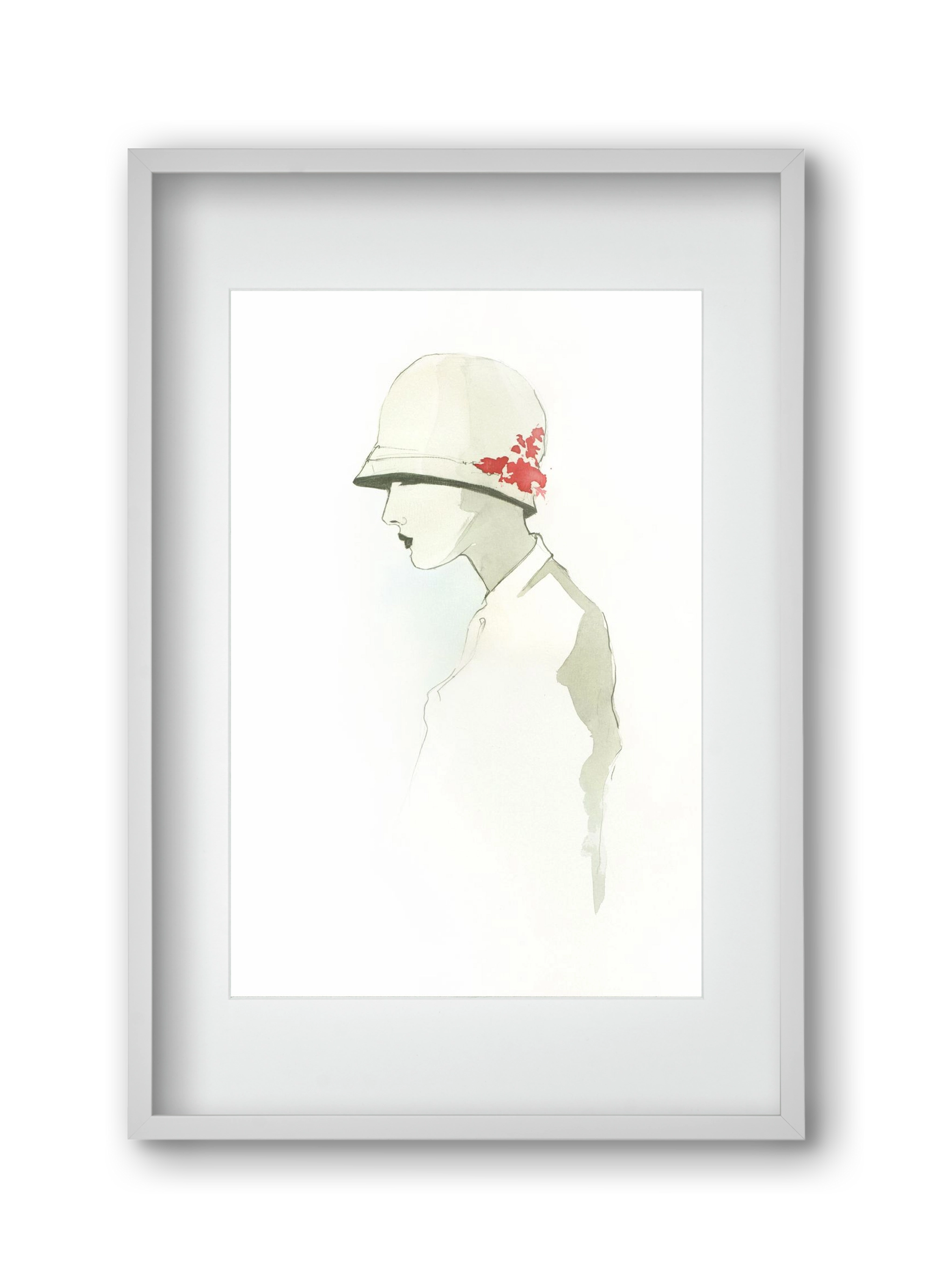 1920s, 30x45 cm (20x30 cm), Fehér keret, paszpartuval