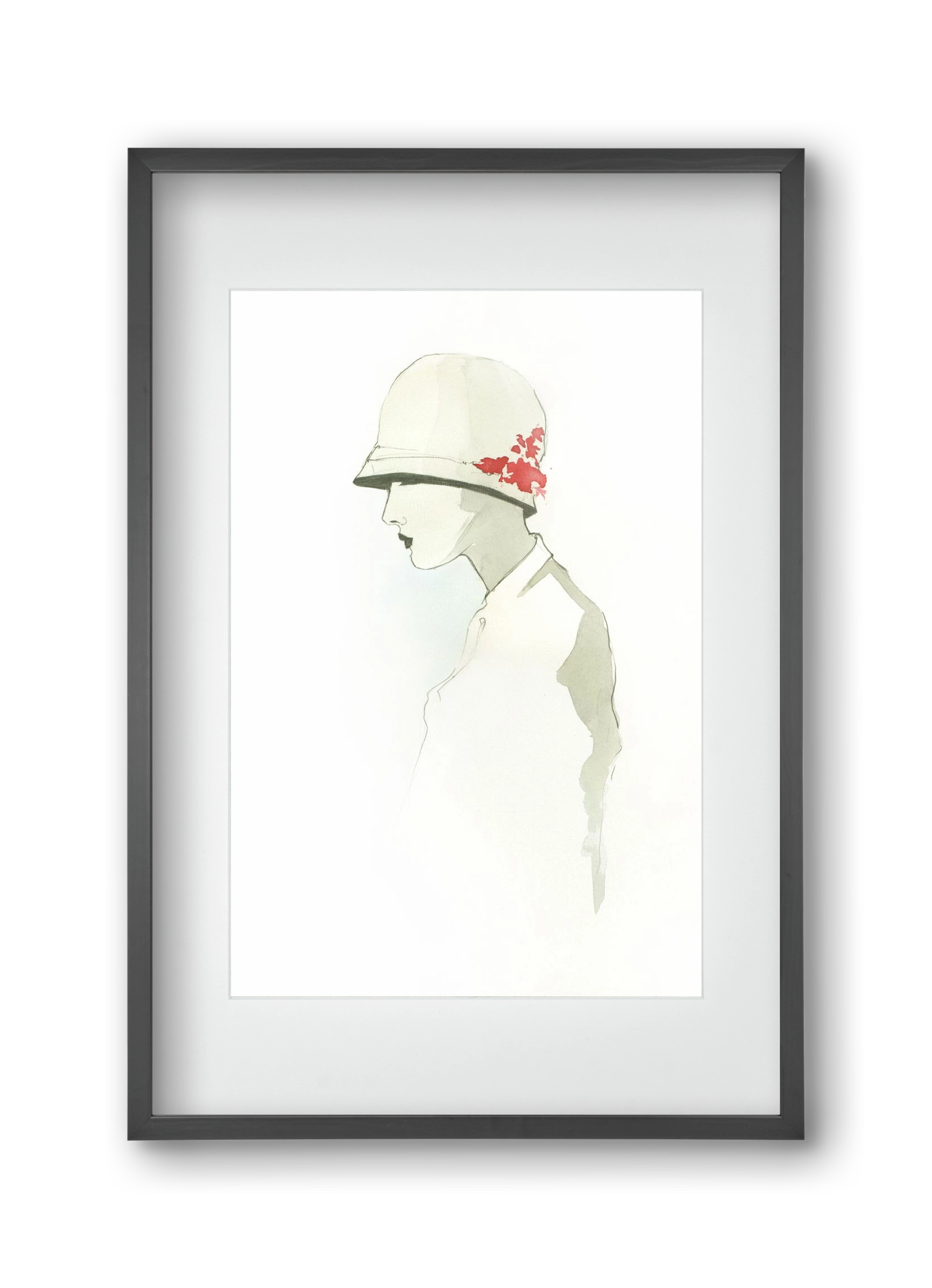 1920s, 30x45 cm (20x30 cm), Fekete keret, paszpartuval