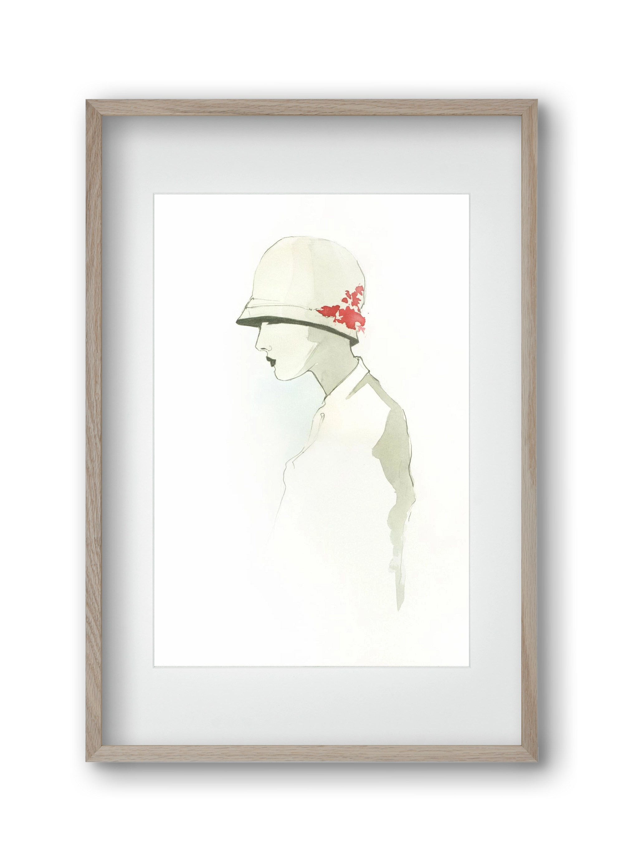 1920s, 30x45 cm (20x30 cm), Tölgy keret, paszpartuval