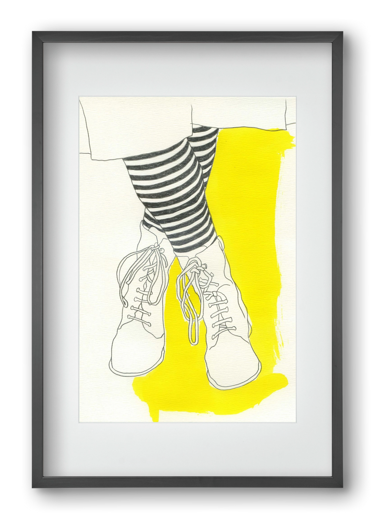 Stripes, 40x60 cm (30x45 cm), Fekete keret, paszpartuval