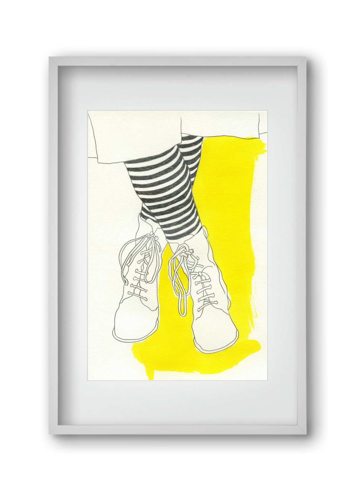 Stripes, 30x45 cm (20x30 cm), Fehér keret, paszpartuval