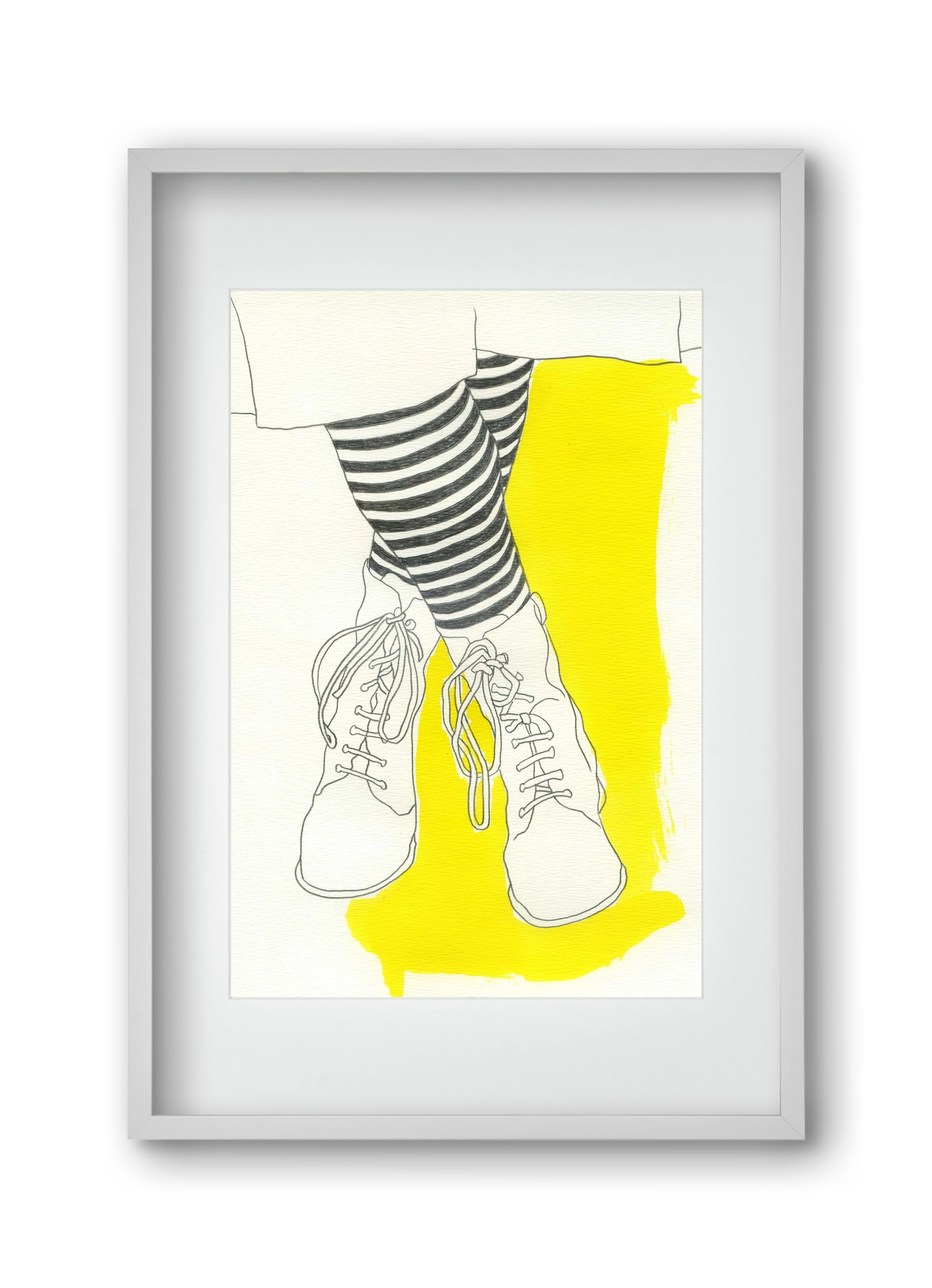 Stripes, 30x45 cm (20x30 cm), Fehér keret, paszpartuval