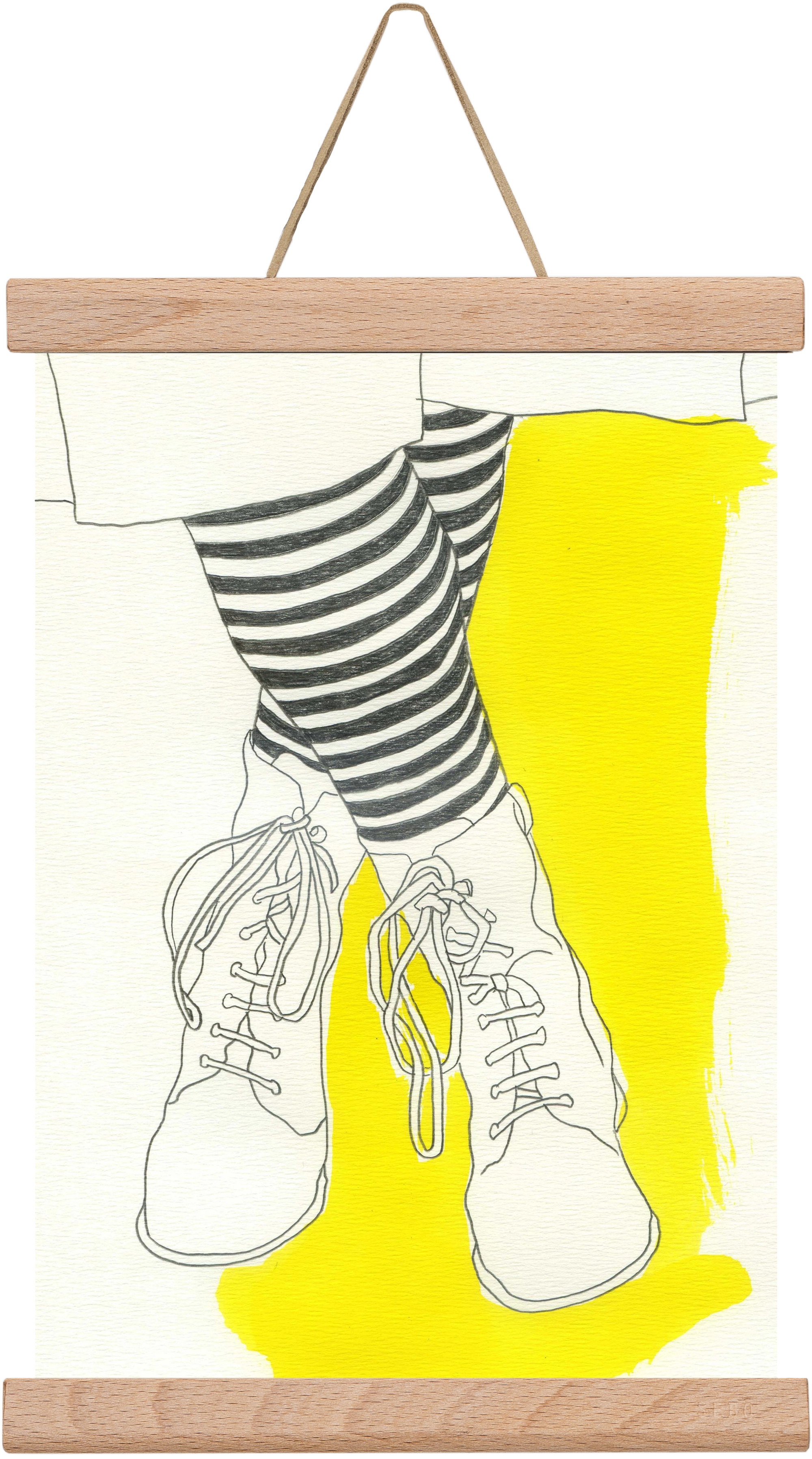 Stripes, 20x30 cm (20x30 cm), Tölgy akasztó