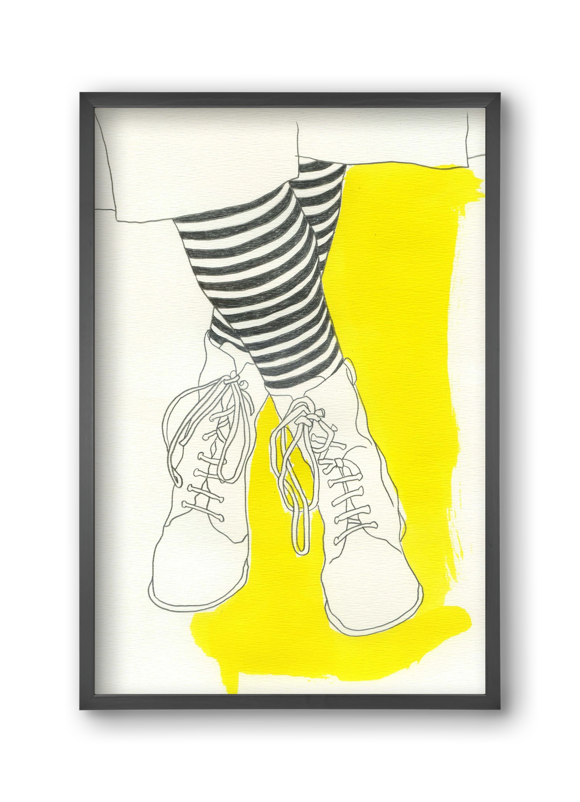 Stripes, 30x45 cm (30x45 cm), Fekete keret