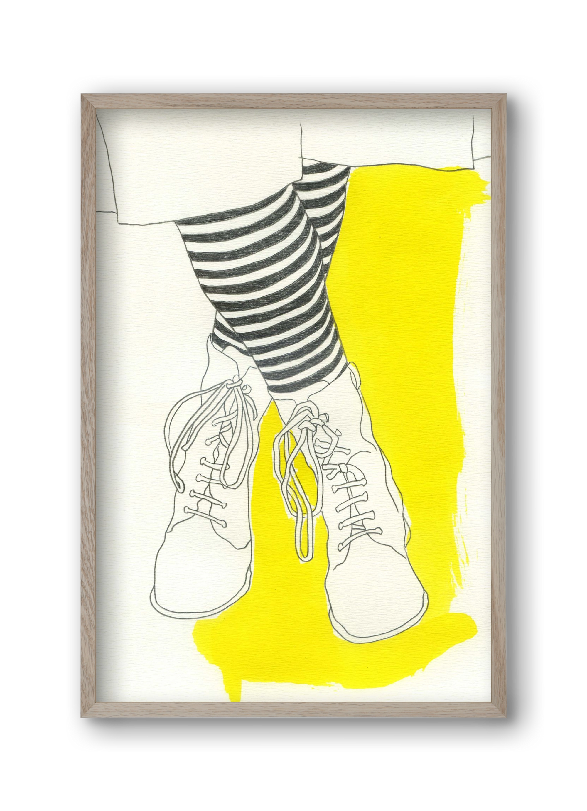 Stripes, 30x45 cm (30x45 cm), Tölgy keret