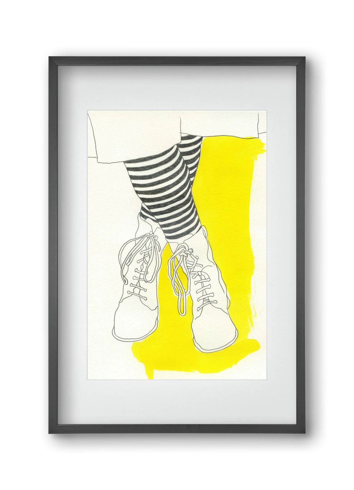 Stripes, 30x45 cm (20x30 cm), Fekete keret, paszpartuval