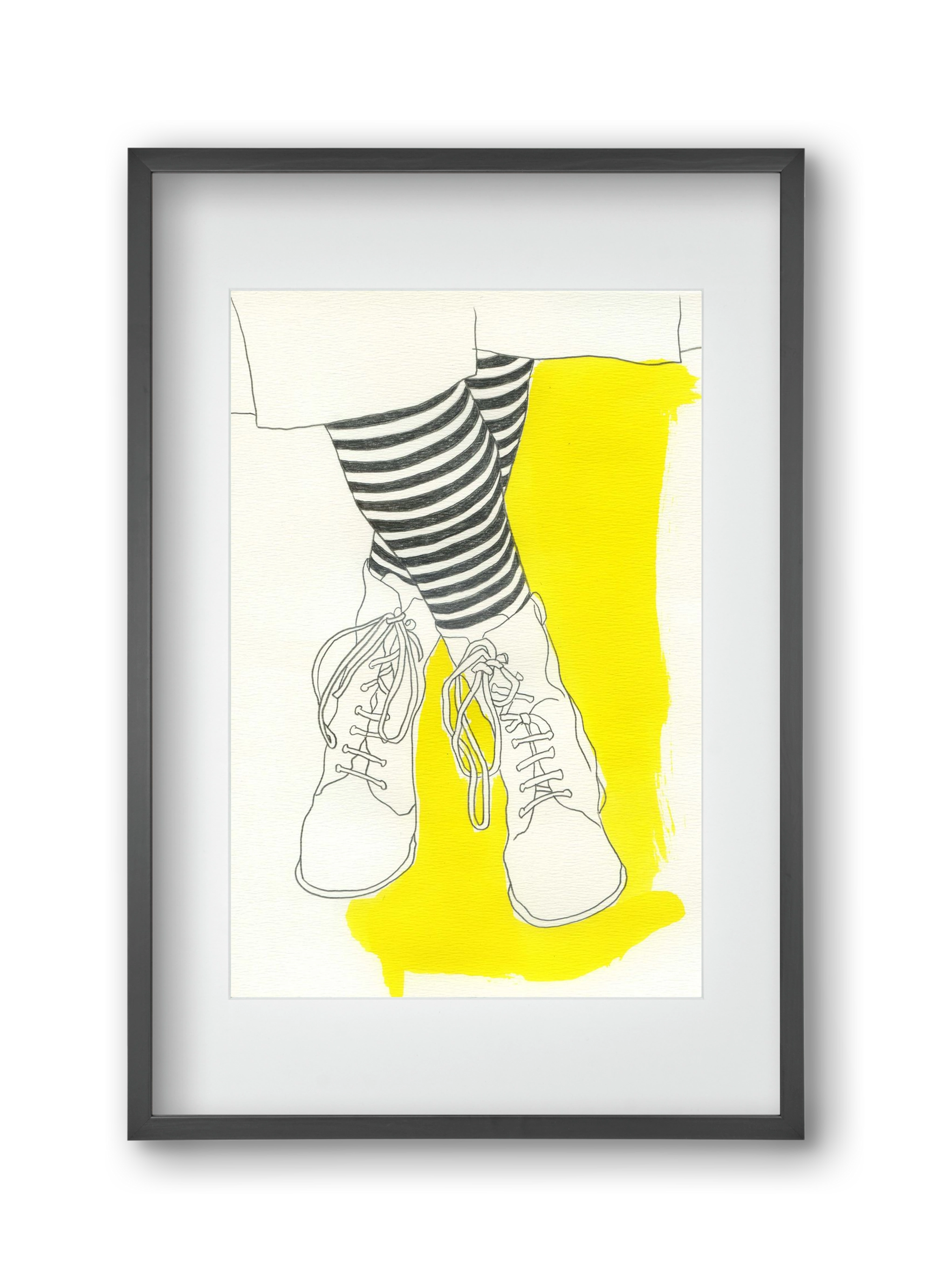 Stripes, 30x45 cm (20x30 cm), Fekete keret, paszpartuval