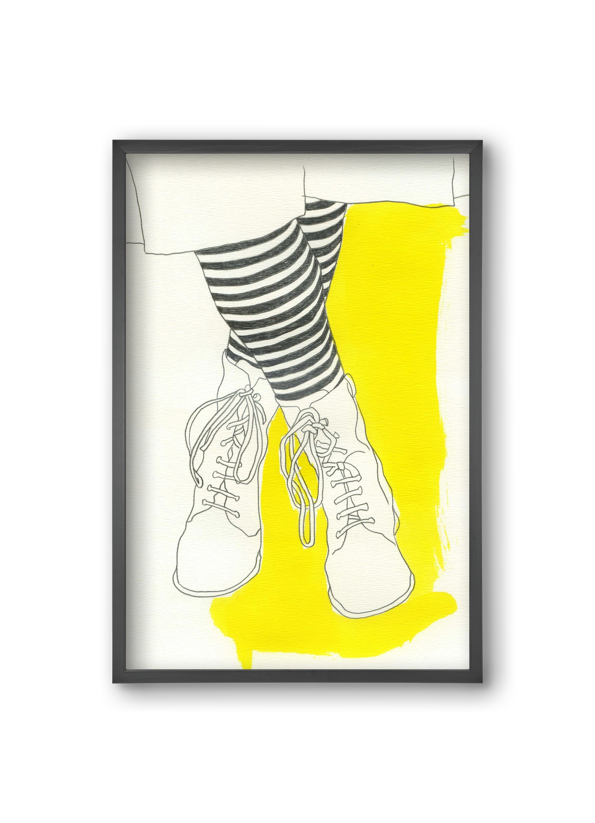 Stripes, 20x30 cm (20x30 cm), Fekete keret