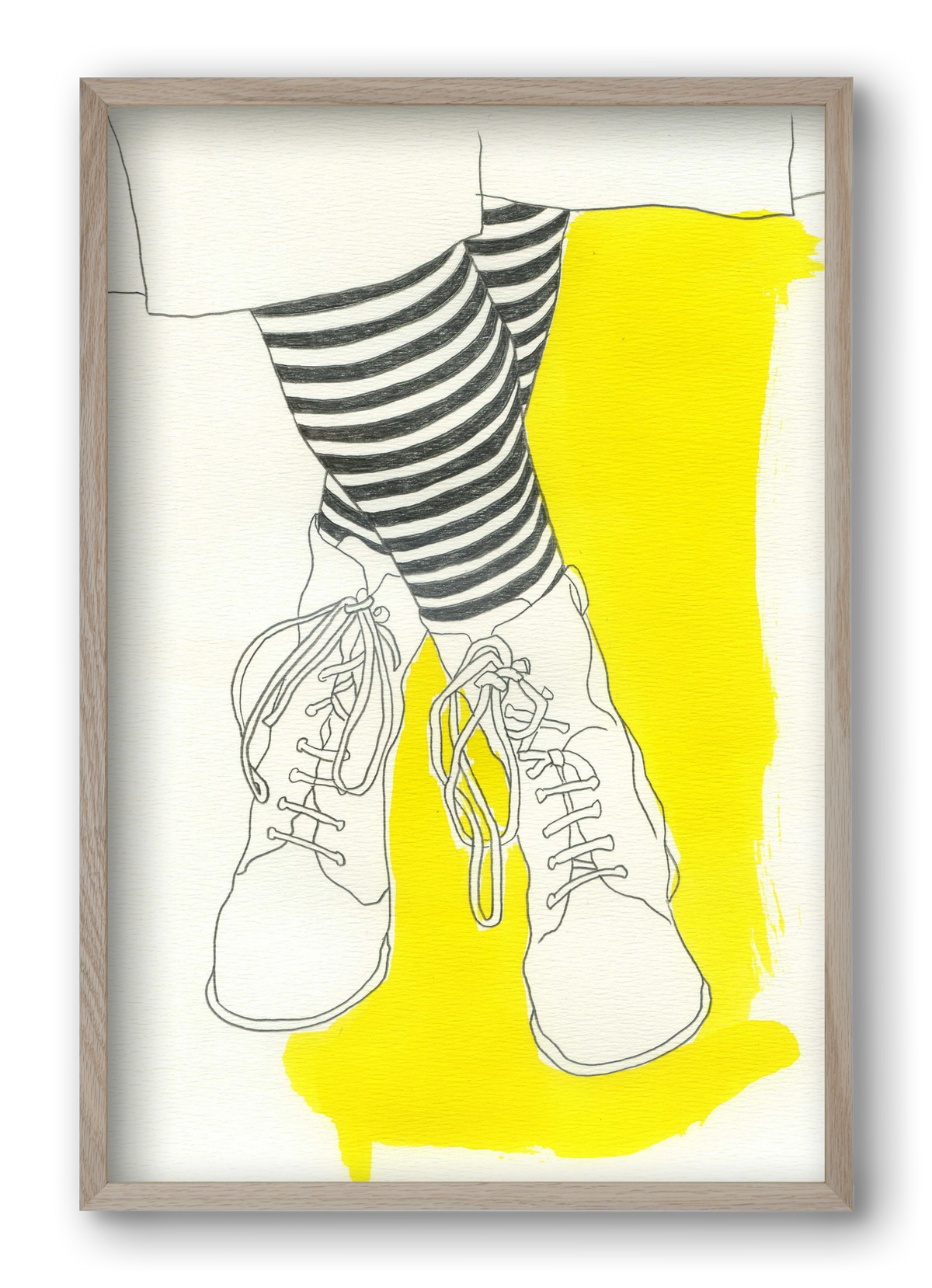 Stripes, 40x60 cm (40x60 cm), Tölgy keret