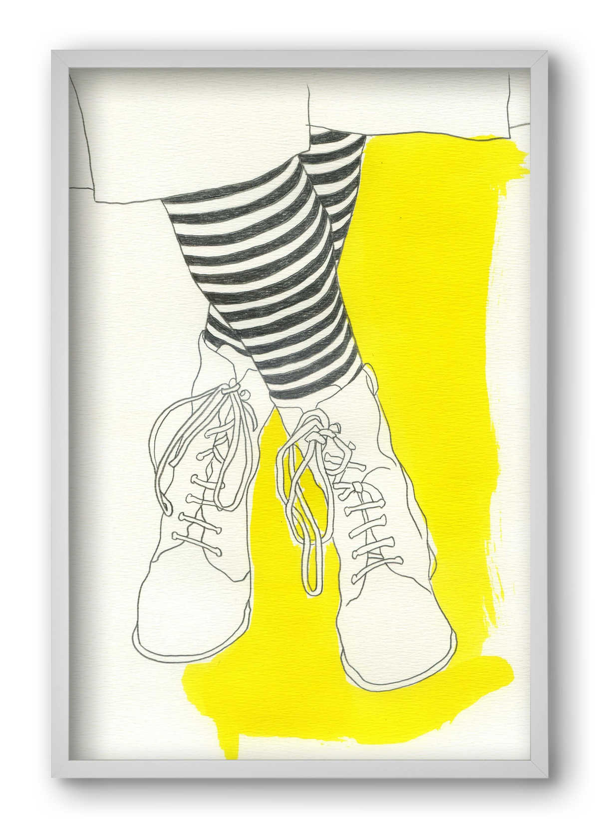 Stripes, 40x60 cm (40x60 cm), Fehér keret