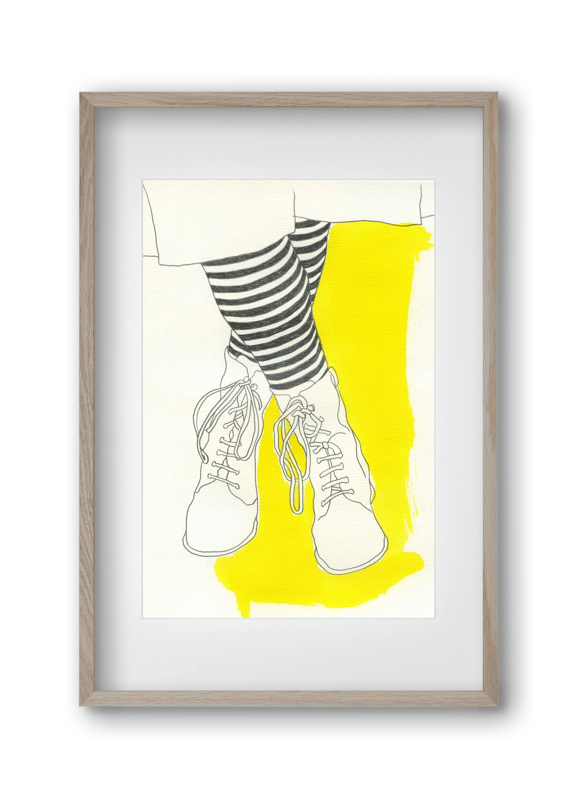 Stripes, 30x45 cm (20x30 cm), Tölgy keret, paszpartuval