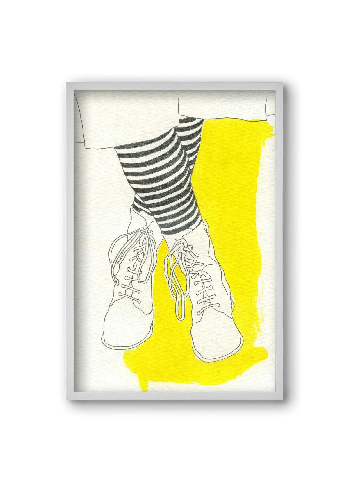 Stripes, 20x30 cm (20x30 cm), Fehér keret