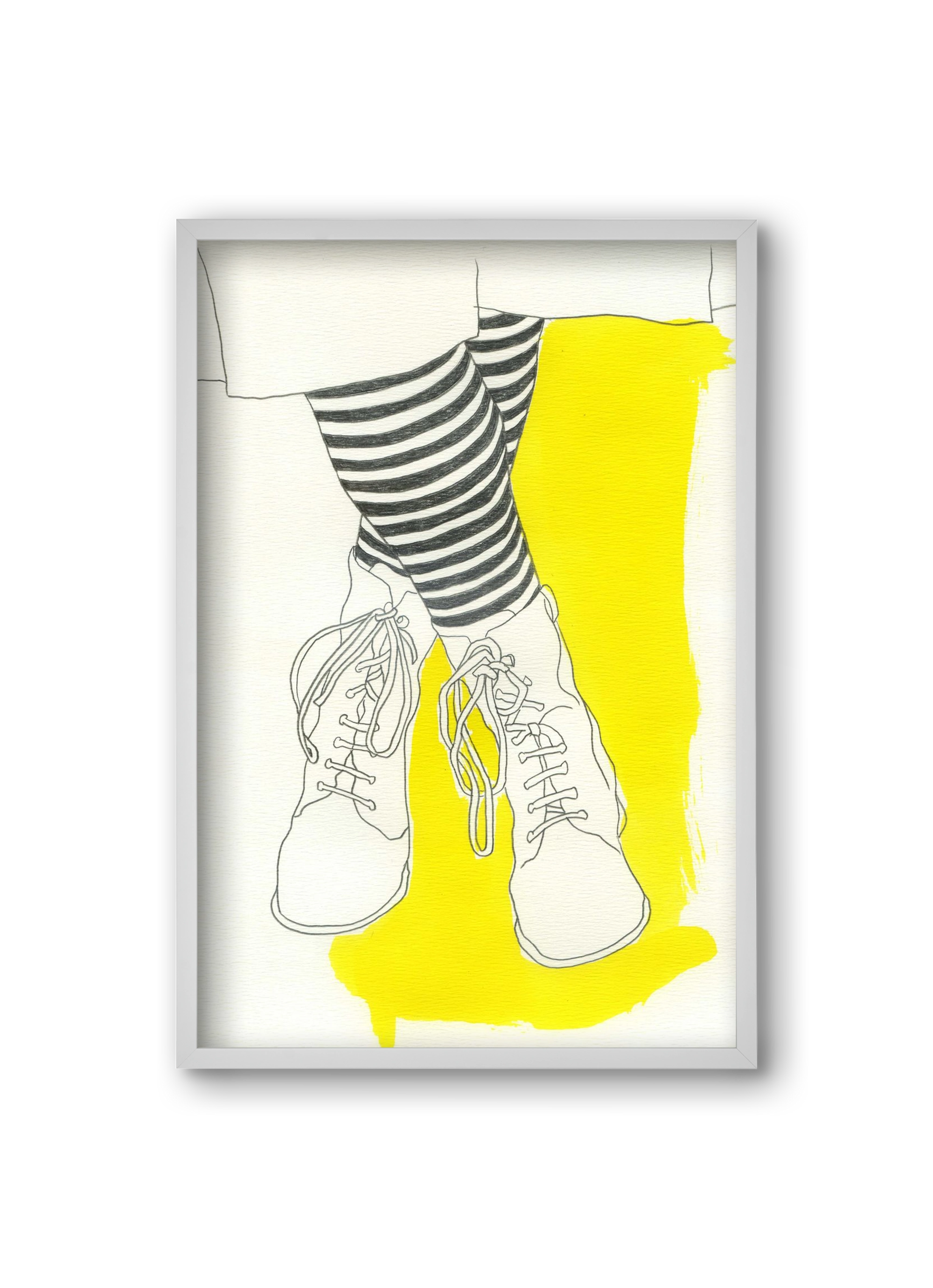 Stripes, 20x30 cm (20x30 cm), Fehér keret