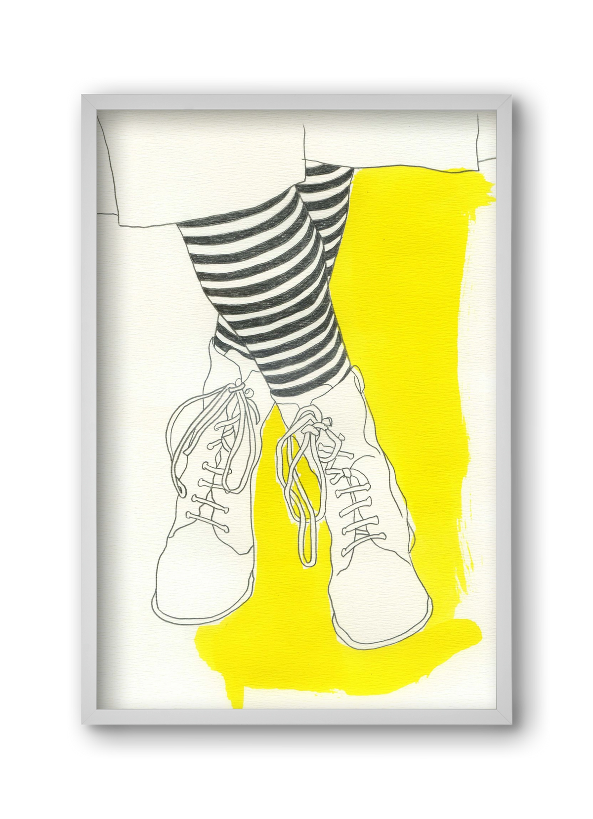 Stripes, 30x45 cm (30x45 cm), Fehér keret