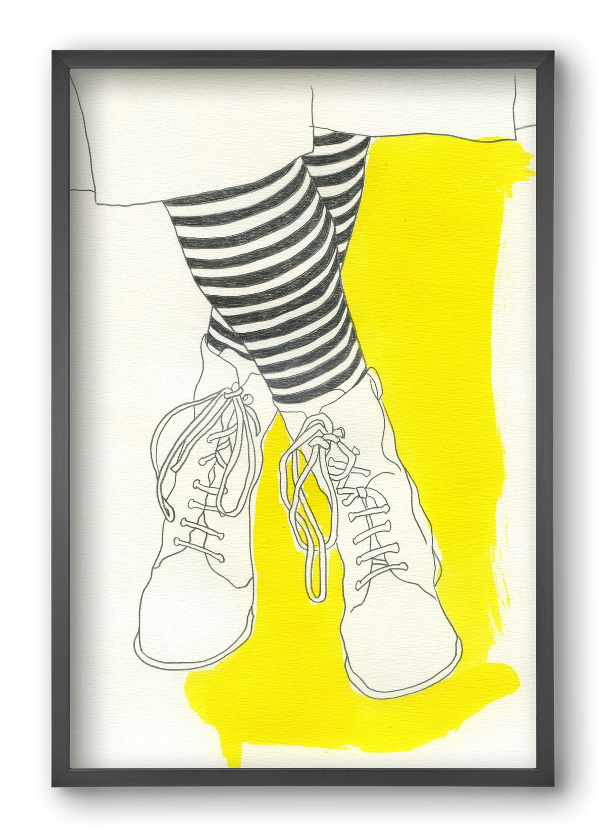 Stripes, 40x60 cm (40x60 cm), Fekete keret