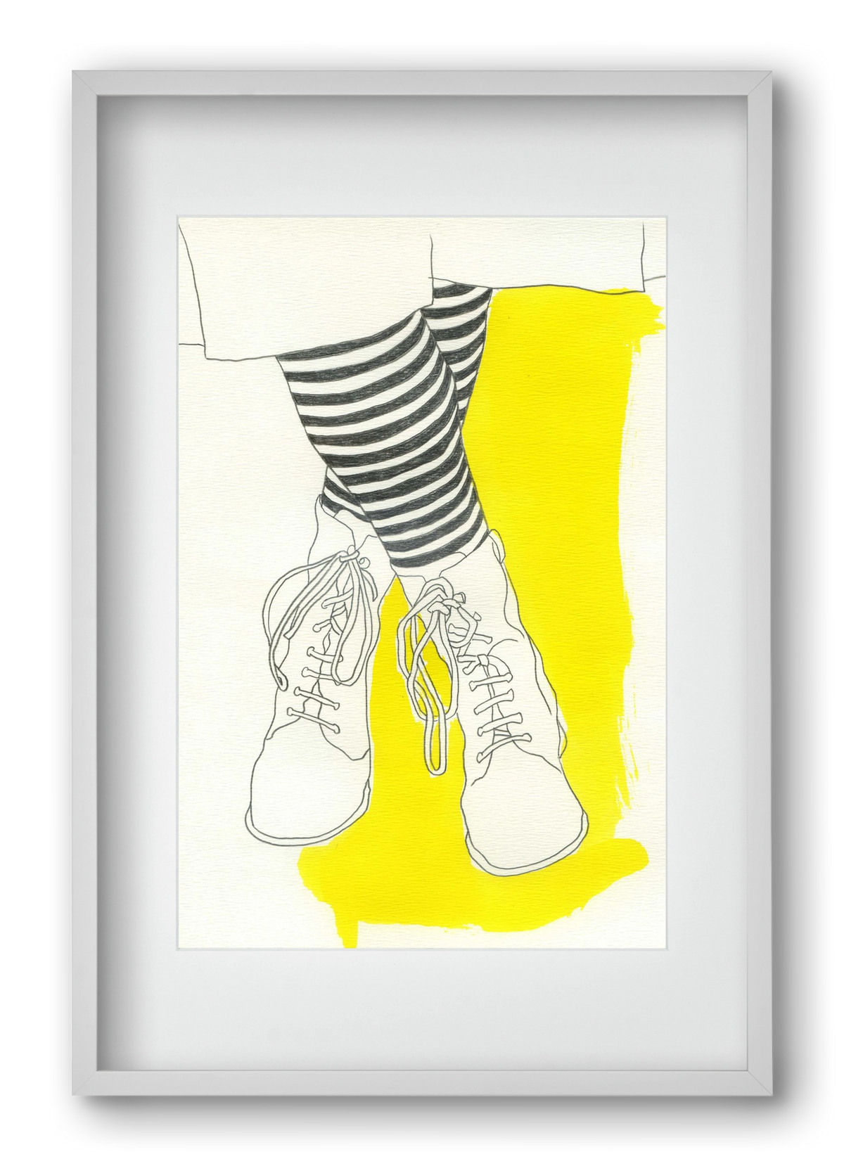 Stripes, 40x60 cm (30x45 cm), Fehér keret, paszpartuval