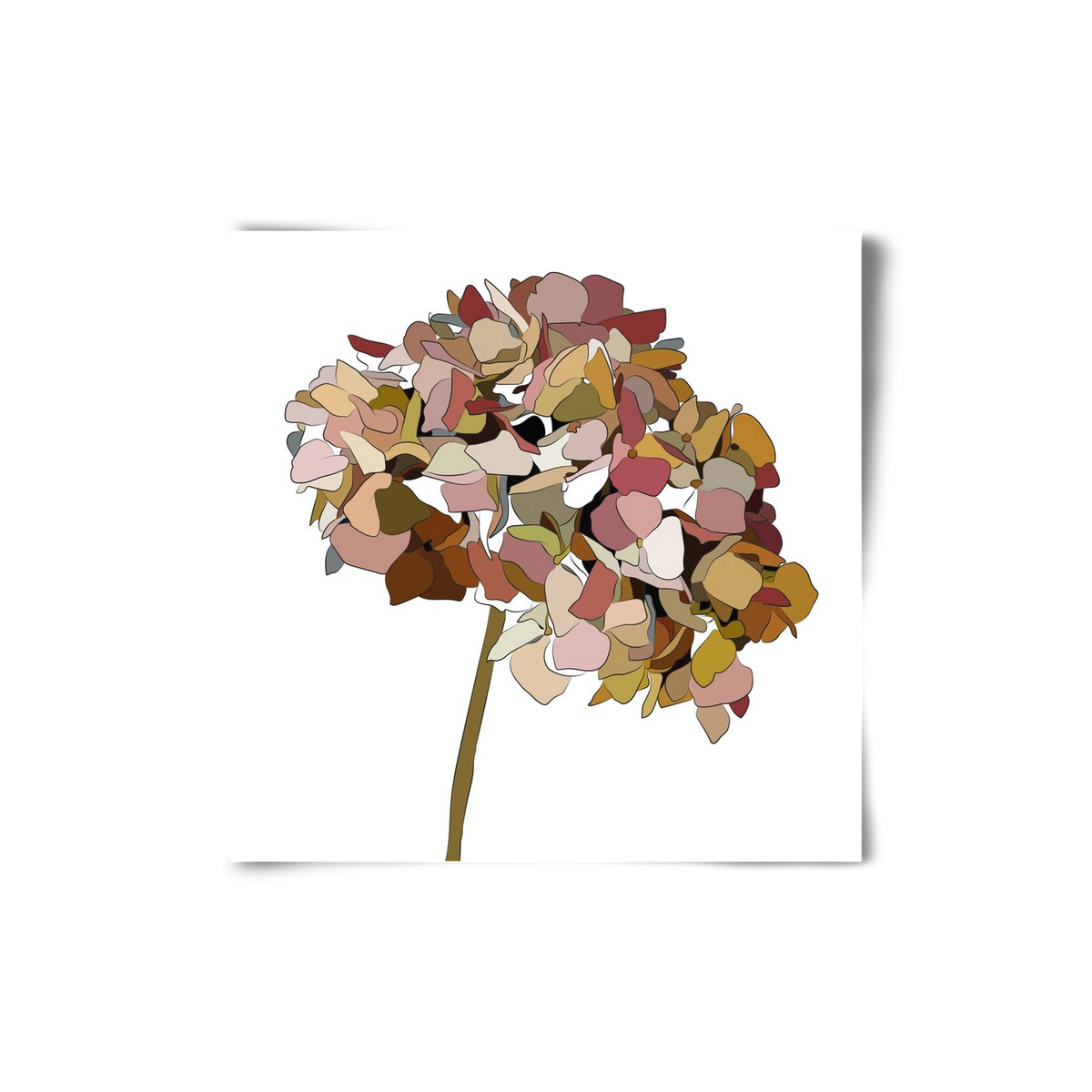 Hortenzia, 20x20 cm, Keret nélkül