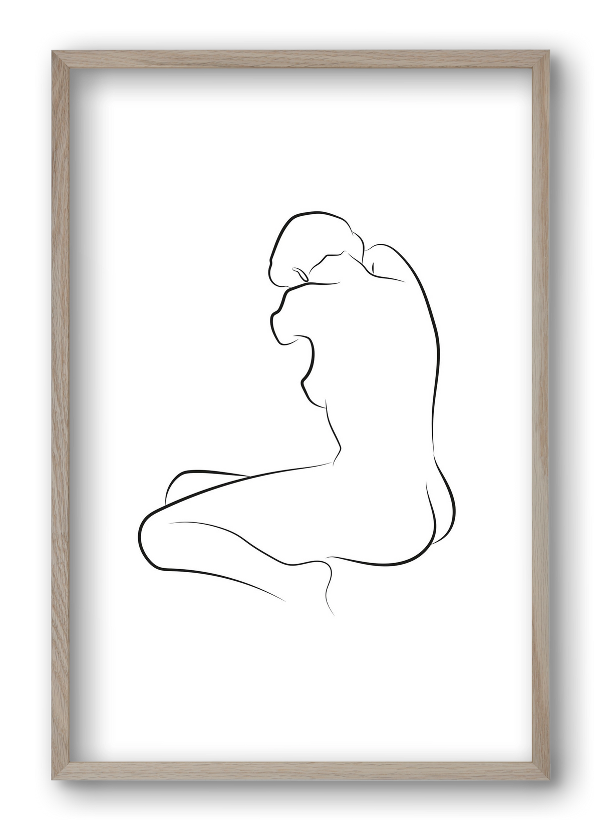 Akt 2, 40x60 cm (40x60 cm), Tölgy keret