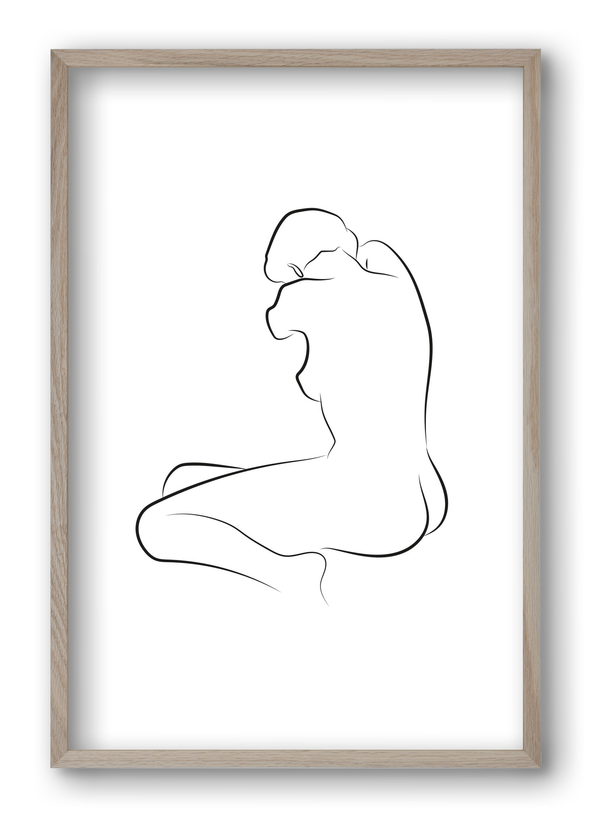 Akt 2, 40x60 cm (40x60 cm), Tölgy keret