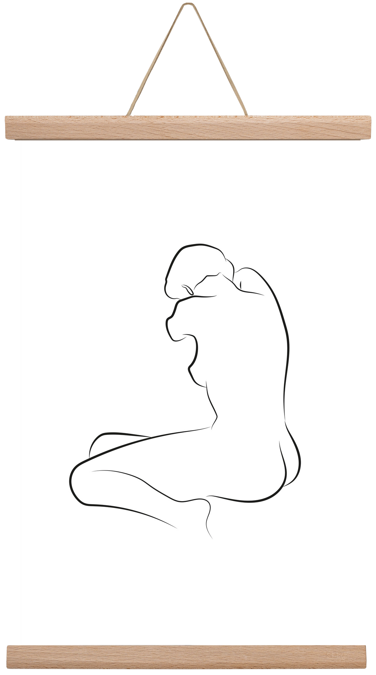 Akt 2, 30x45 cm (30x45 cm), Tölgy akasztó