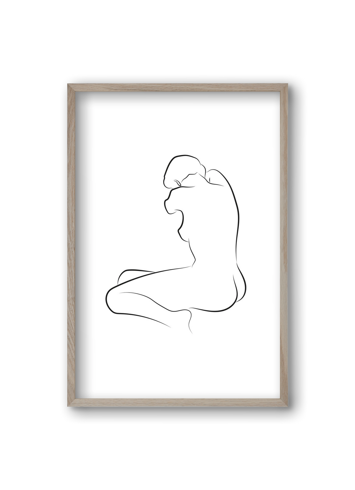 Akt 2, 20x30 cm (20x30 cm), Tölgy keret