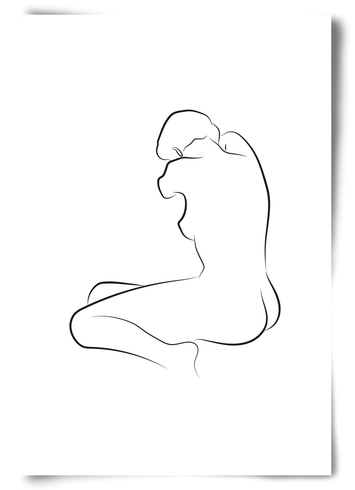 Akt 2, 60x90 cm, Keret nélkül