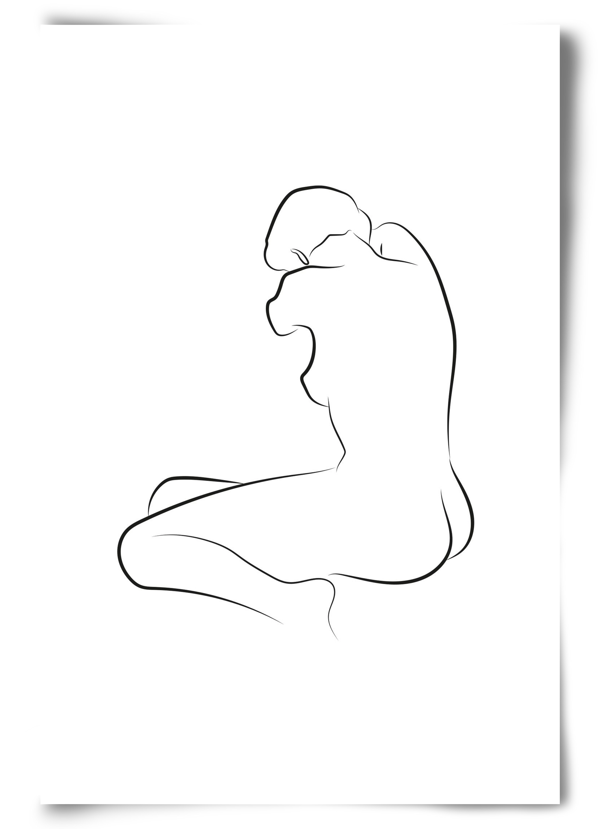 Akt 2, 60x90 cm, Keret nélkül