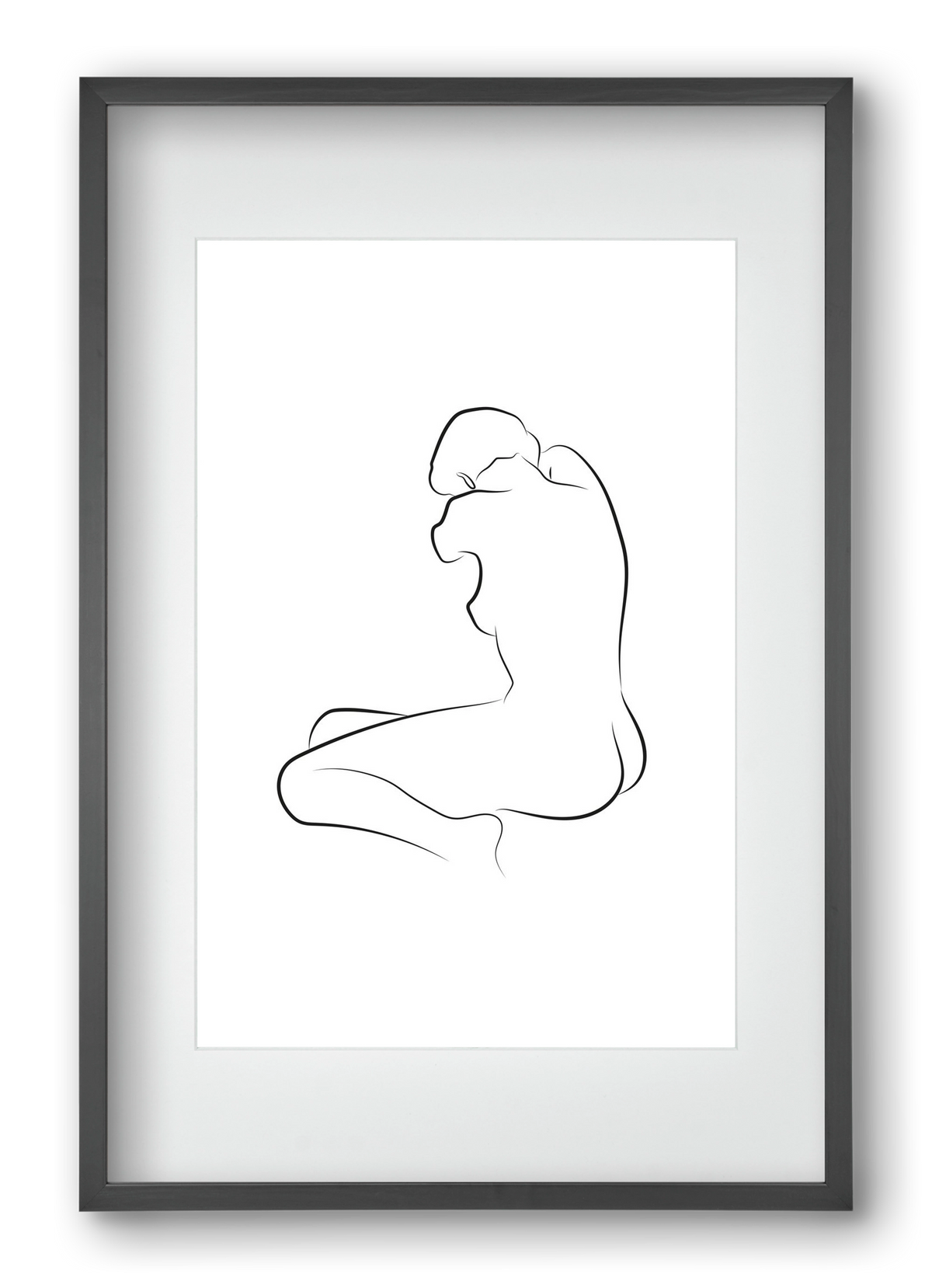 Akt 2, 40x60 cm (30x45 cm), Fekete keret, paszpartuval