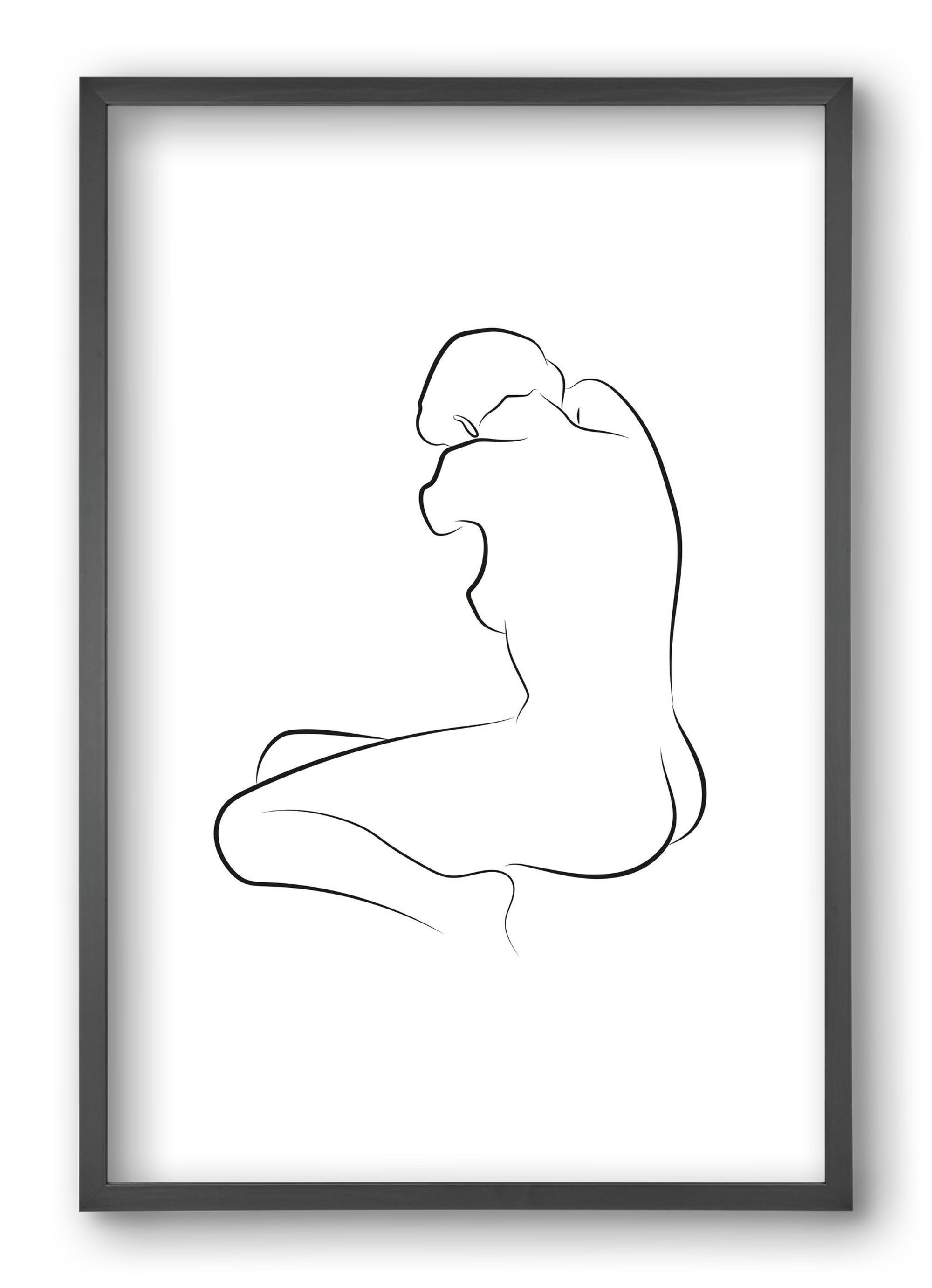 Akt 2, 40x60 cm (40x60 cm), Fekete keret