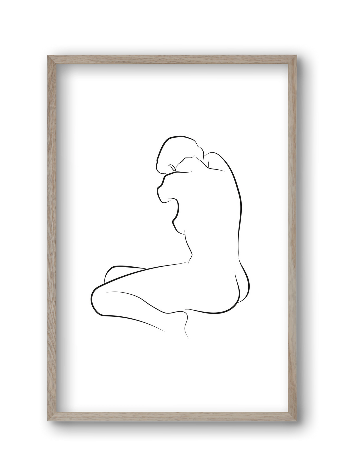 Akt 2, 30x45 cm (30x45 cm), Tölgy keret