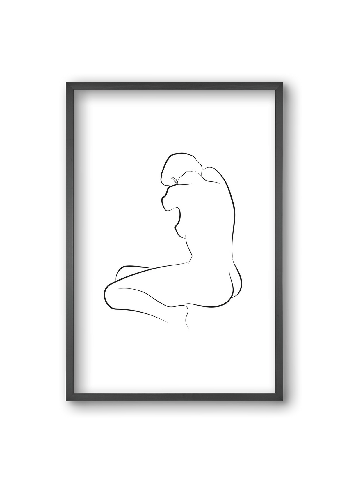 Akt 2, 20x30 cm (20x30 cm), Fekete keret